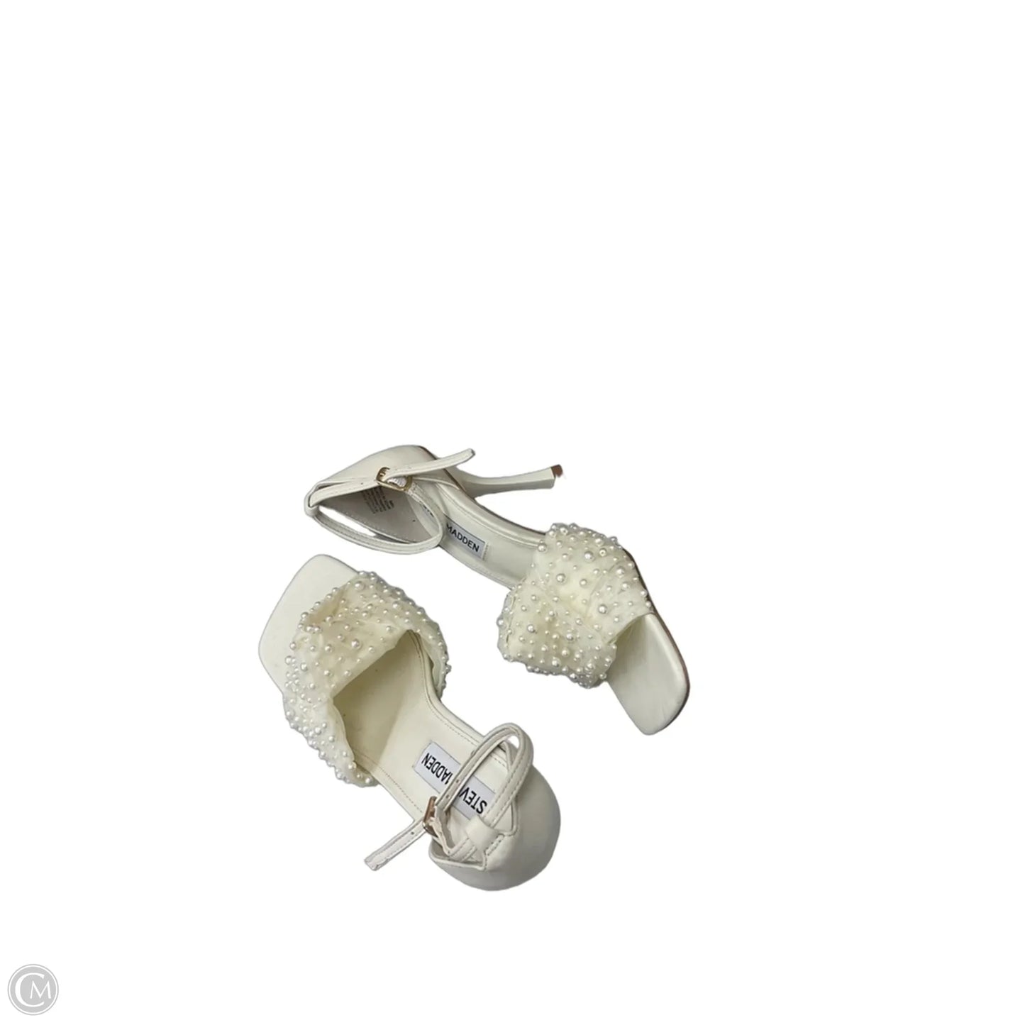 Sandals Heels Stiletto By Steve Madden In Cream, Size: 6