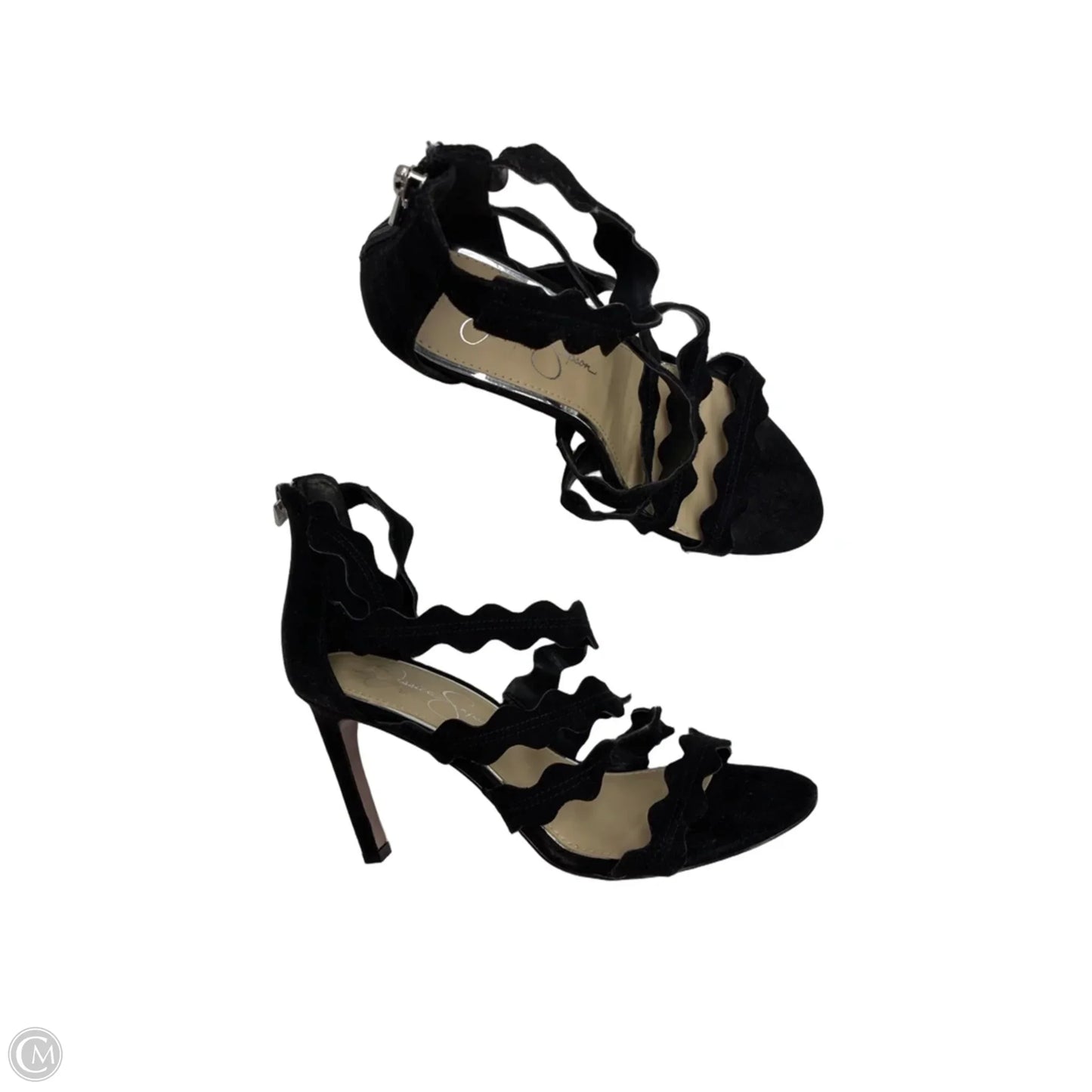 Sandals Heels Stiletto By Jessica Simpson In Black, Size: 8.5
