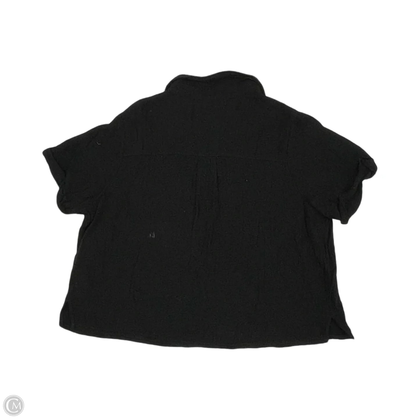 Blouse Short Sleeve By Old Navy In Black, Size: L