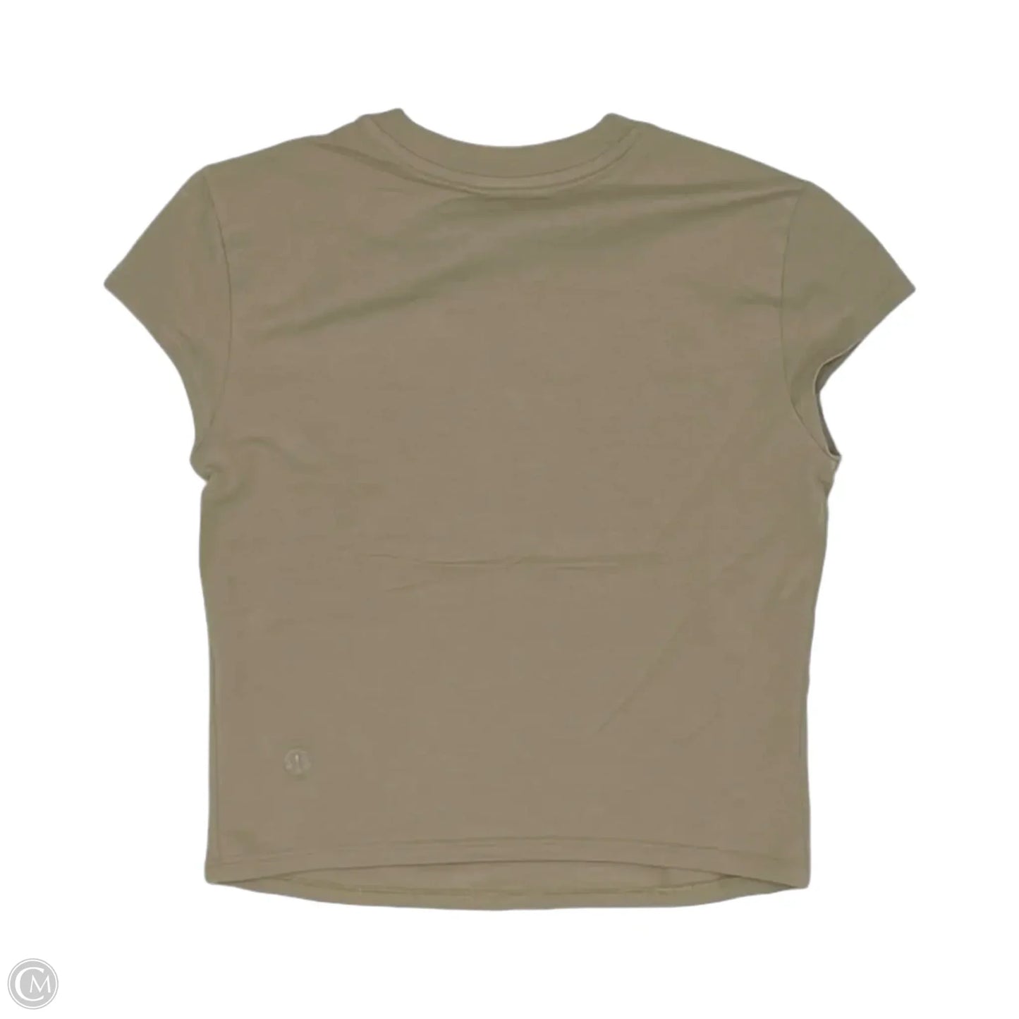 Athletic Top Short Sleeve By Lululemon In Tan, Size: Xs