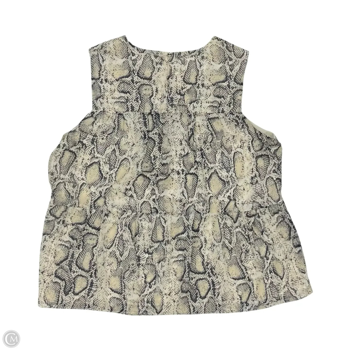 Blouse Sleeveless By Gilli In Snakeskin Print, Size: 1x