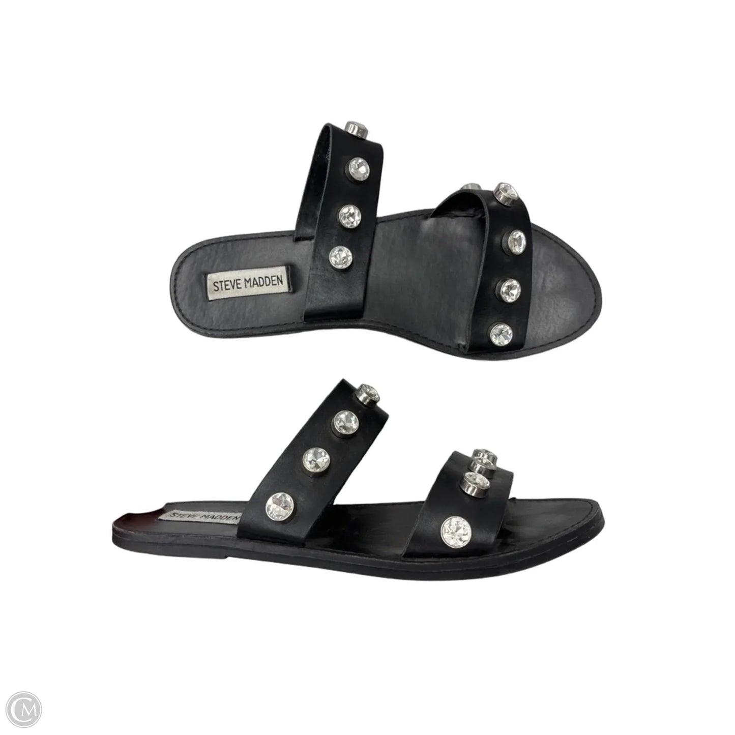 Sandals Flats By Steve Madden In Black, Size: 9