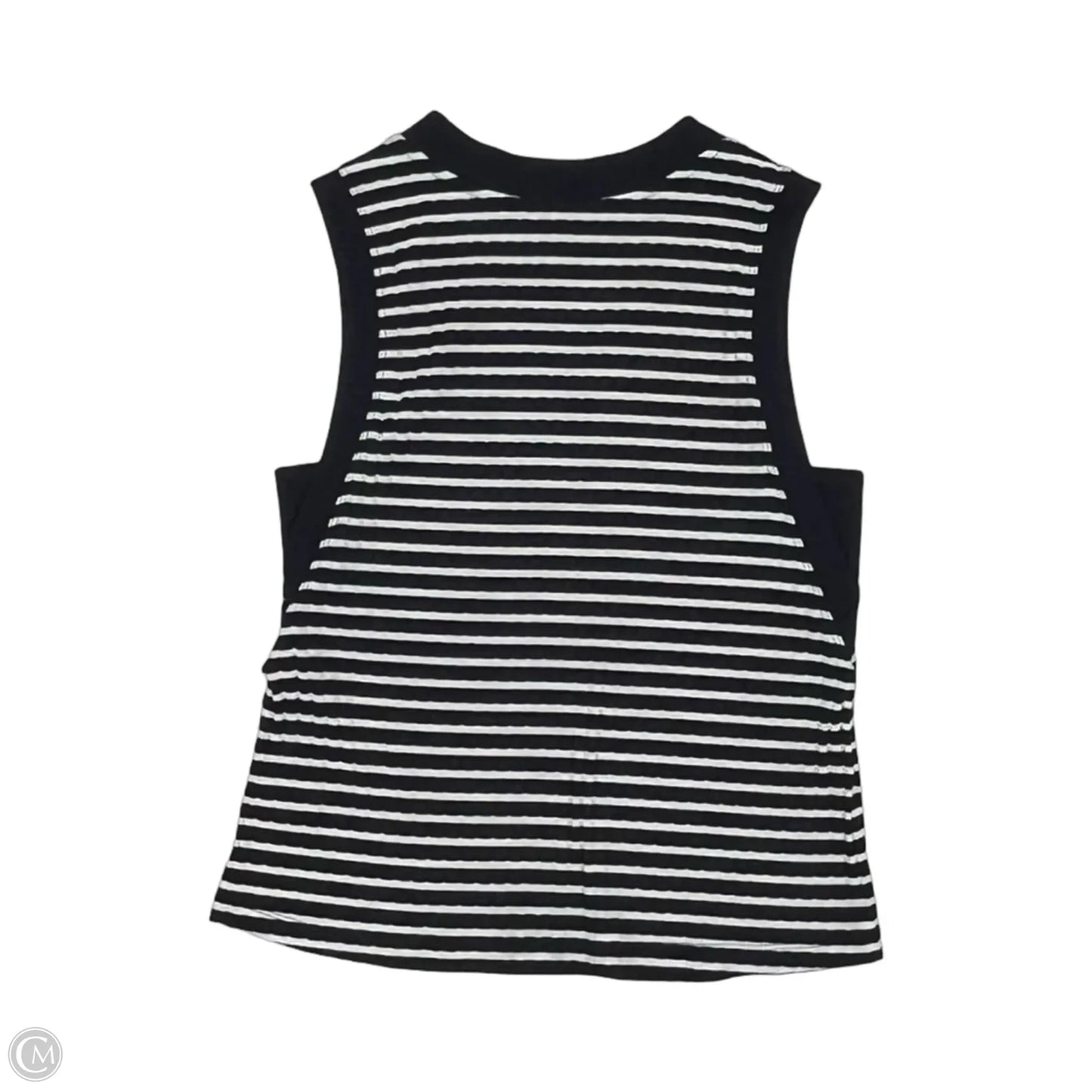 Top Sleeveless By Evereve In Blue & White, Size: L