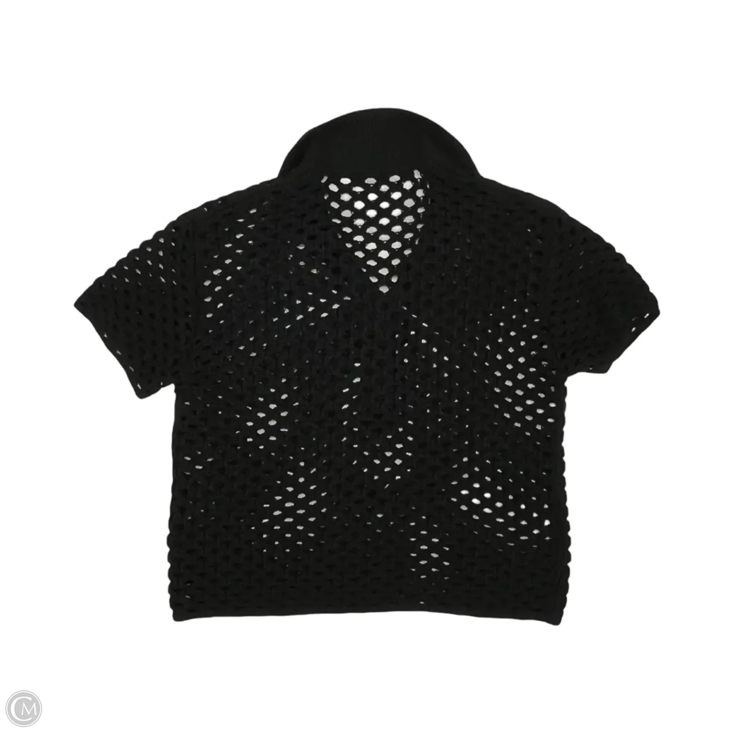 Sweater Short Sleeve By H&m In Black, Size: S
