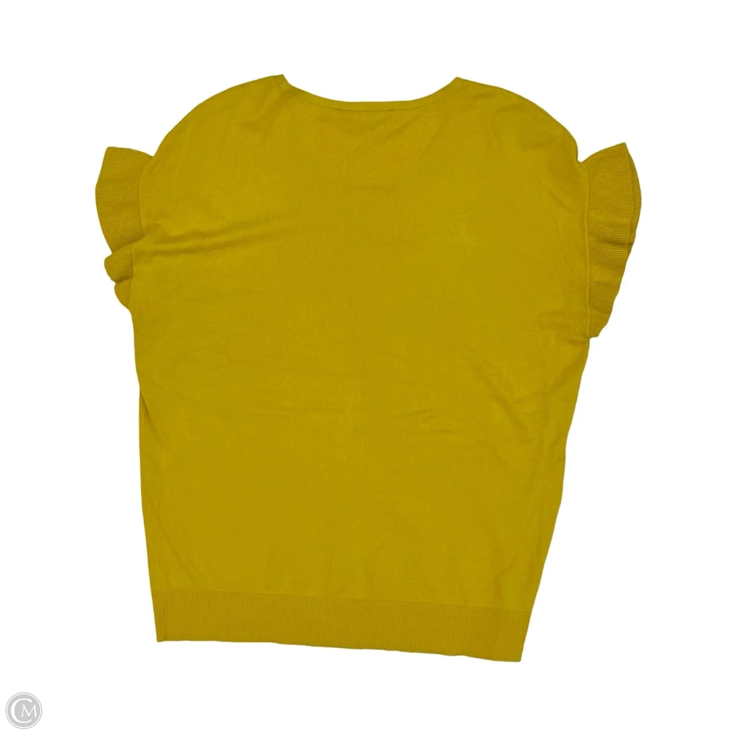 Sweater Short Sleeve By Loft In Yellow, Size: S
