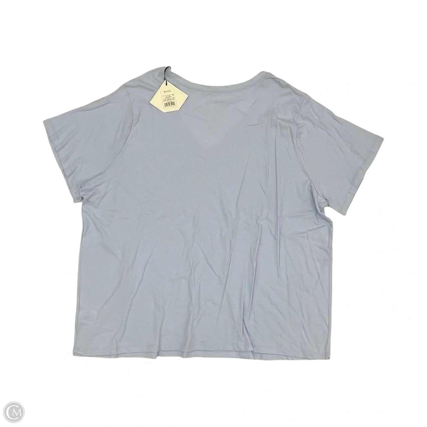 Top Short Sleeve Basic By Ava & Viv In Blue, Size: 3x