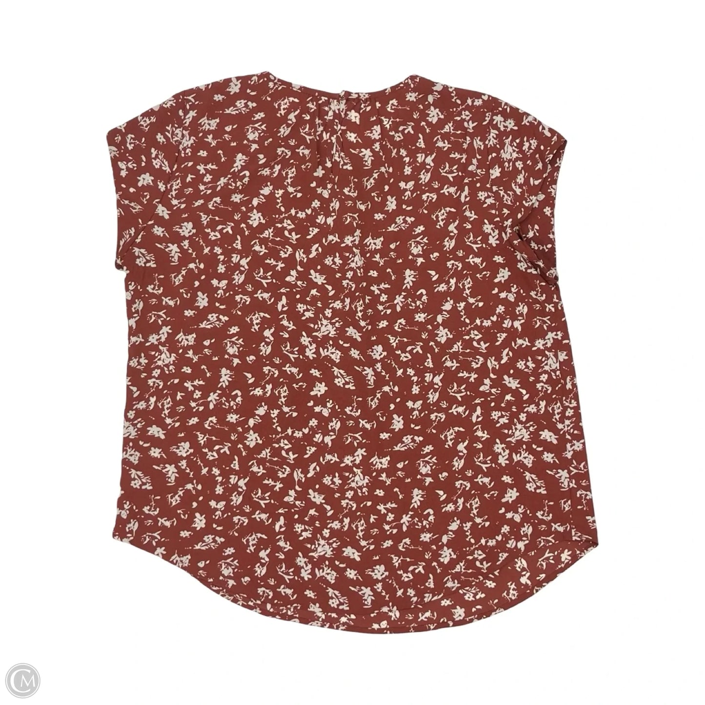Blouse Short Sleeve By Clothes Mentor In Red & White, Size: Xxl