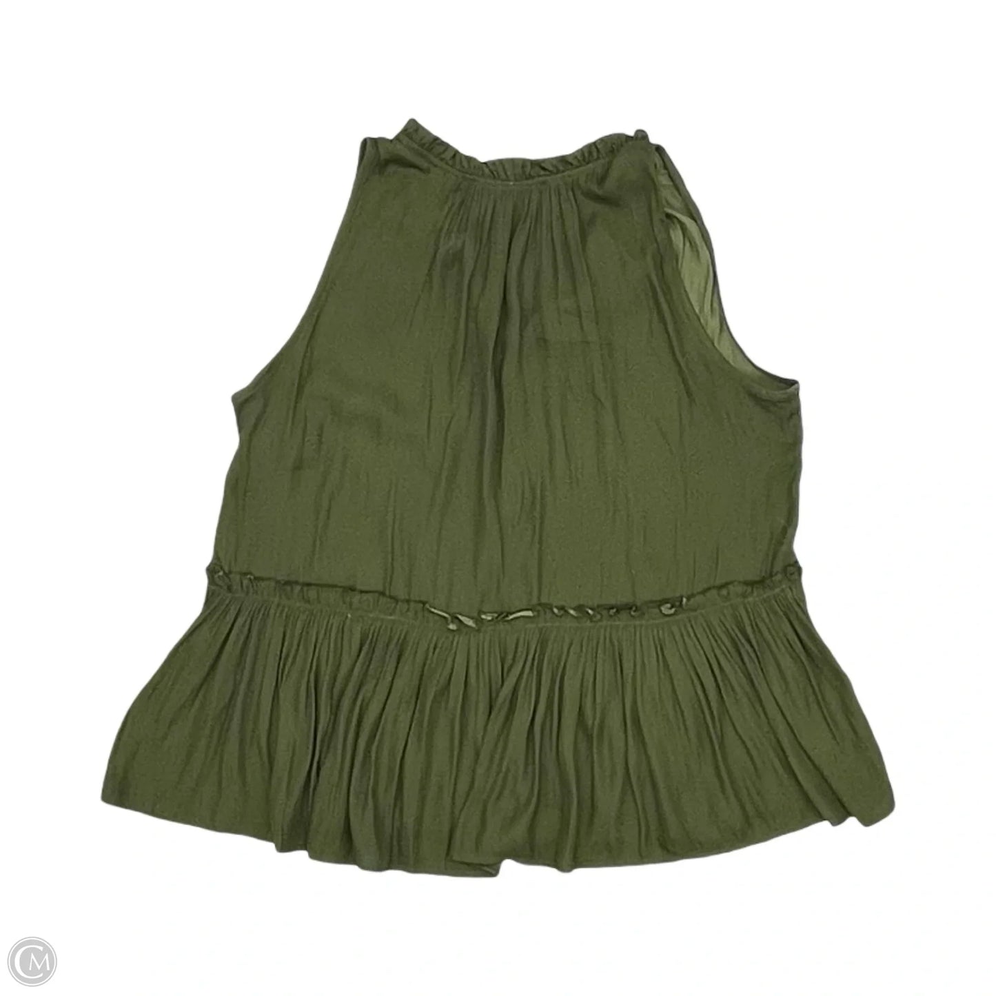 Blouse Sleeveless By Loft In Green, Size: Mp