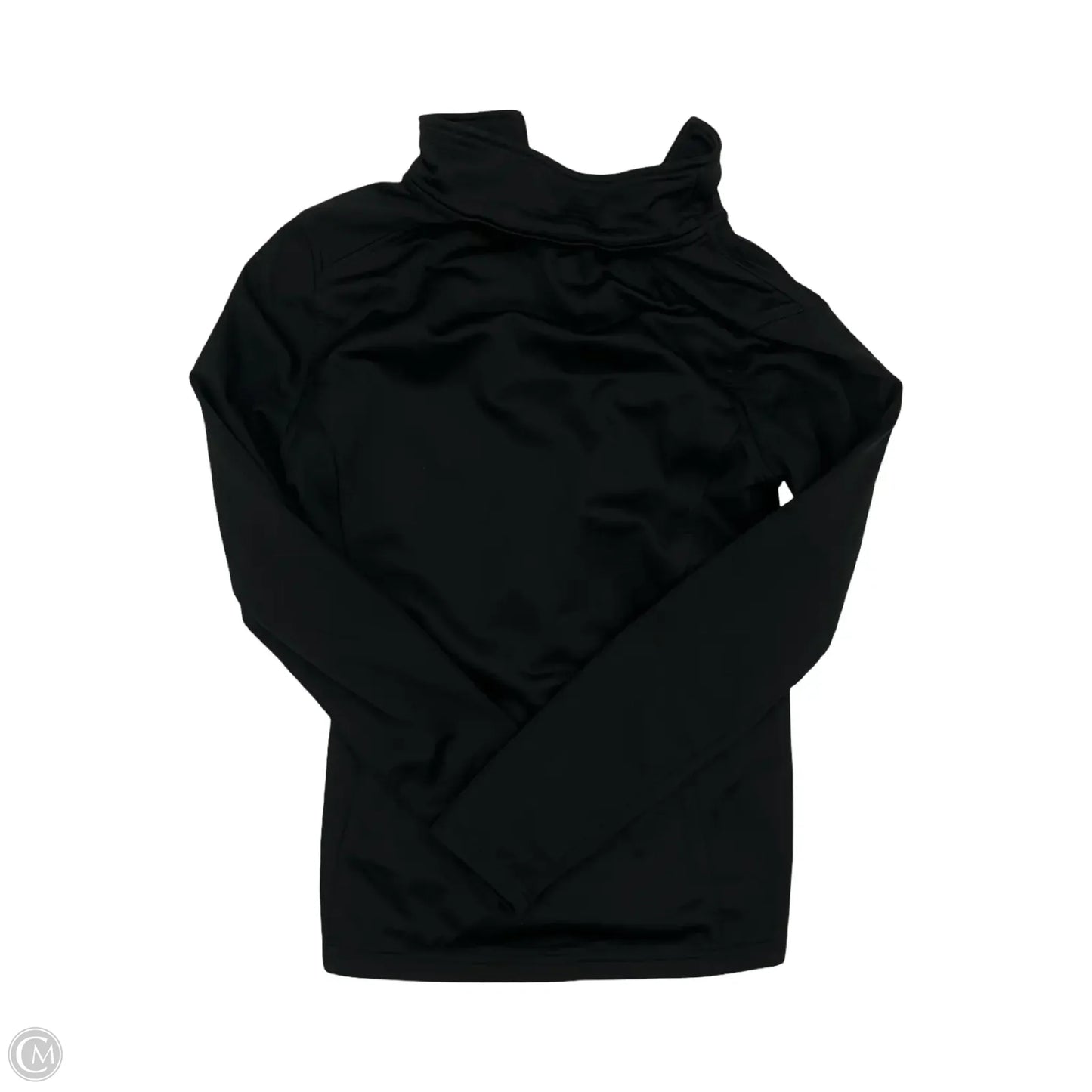 Athletic Top Long Sleeve Collar By The North Face In Black, Size: S