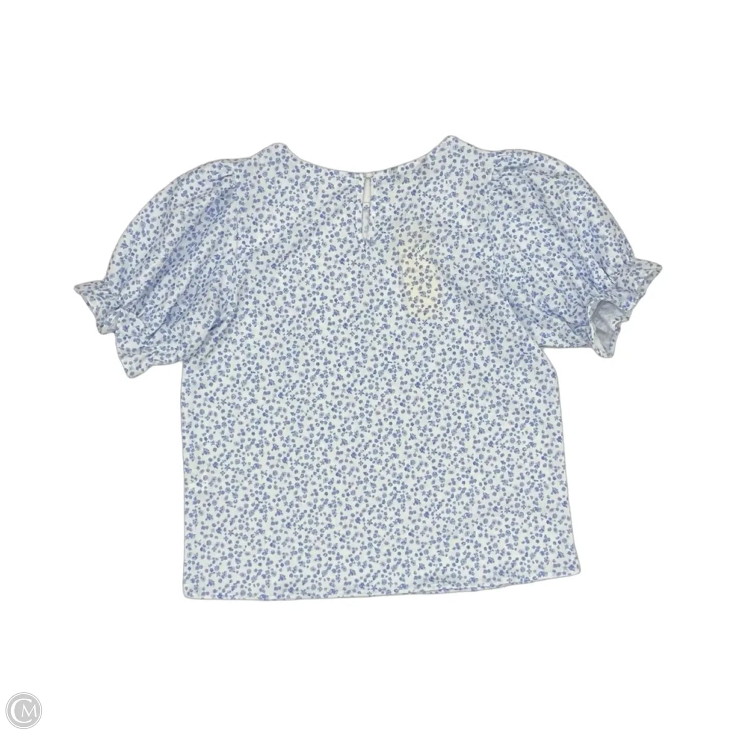 Blouse Short Sleeve By Dokotoo In Blue & White, Size: M