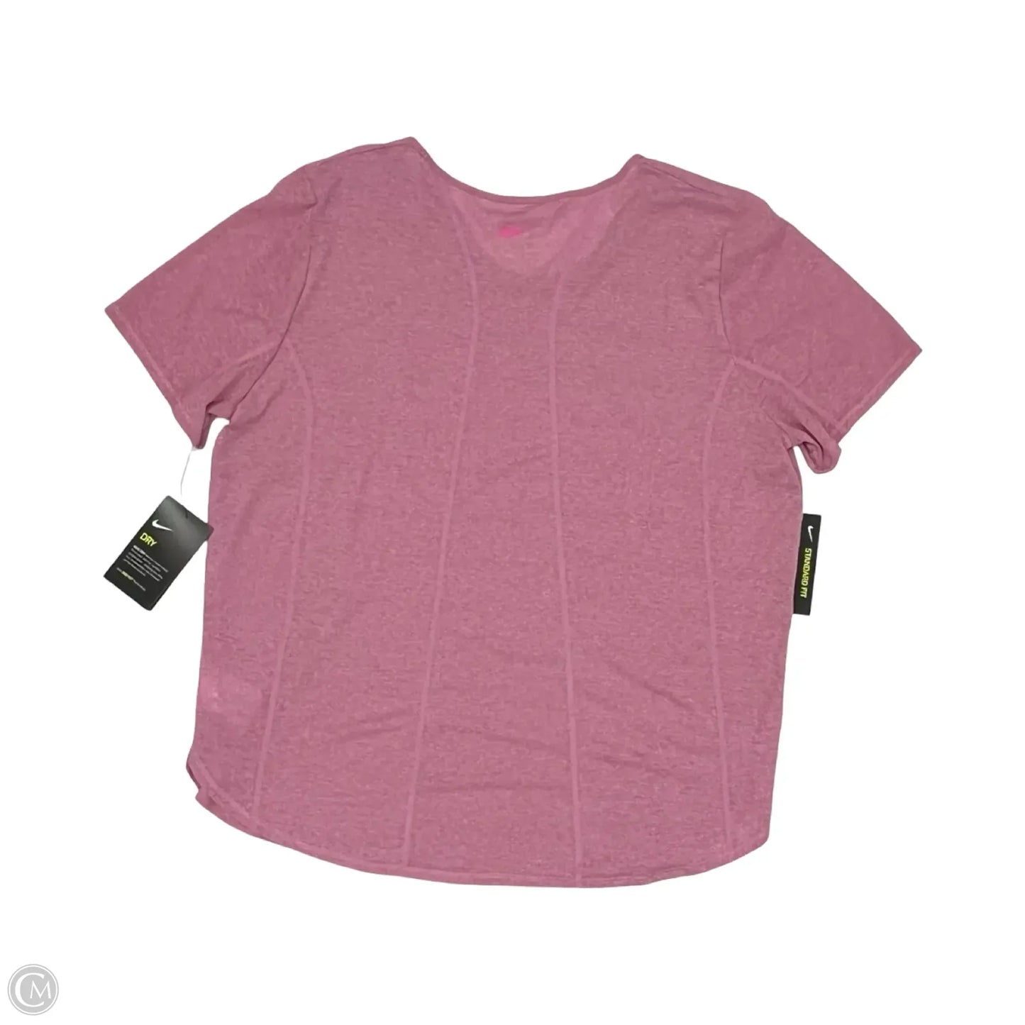Athletic Top Short Sleeve By Nike Apparel In Pink, Size: Xl