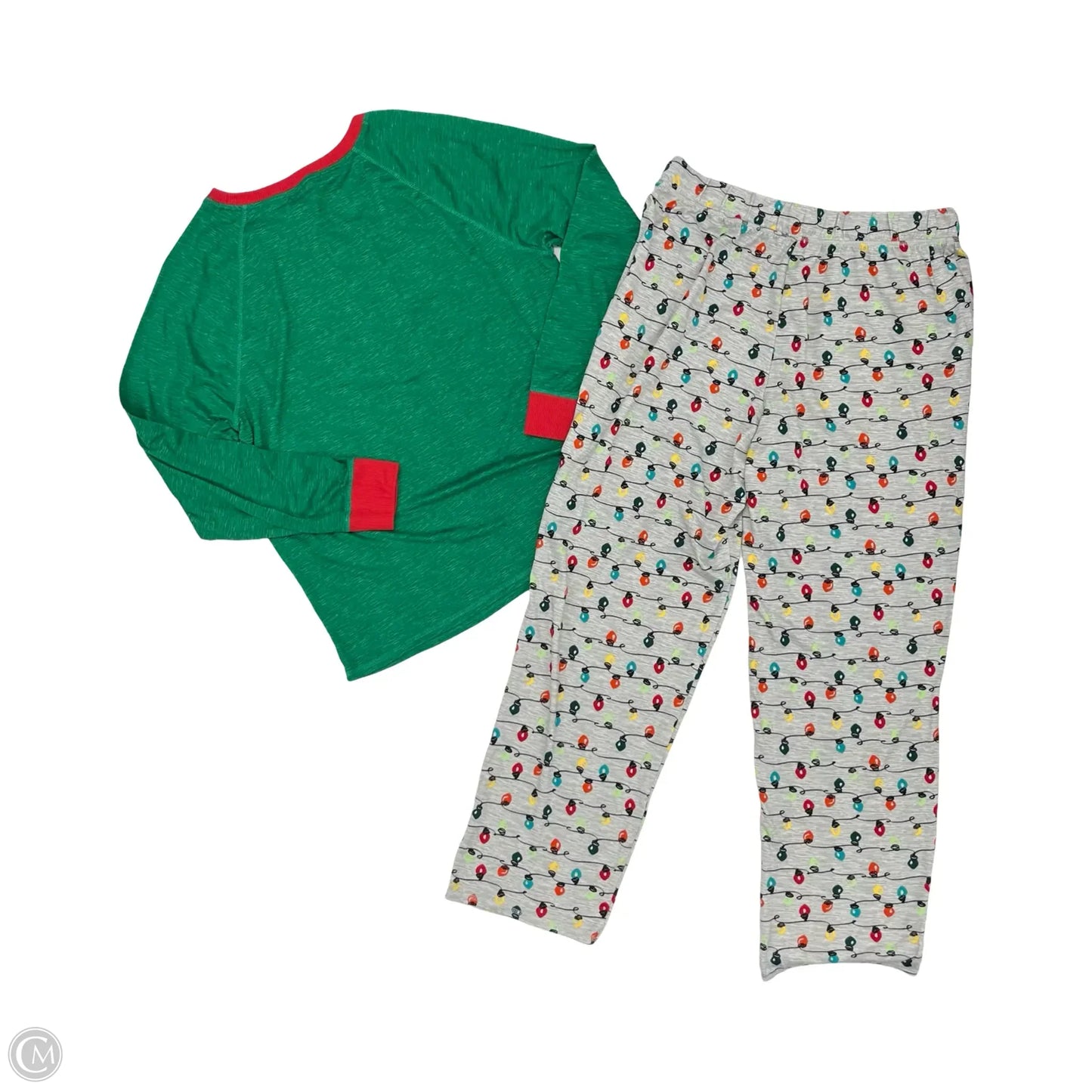 Pajamas 2pc By Derek Heart In Green & Red, Size: L
