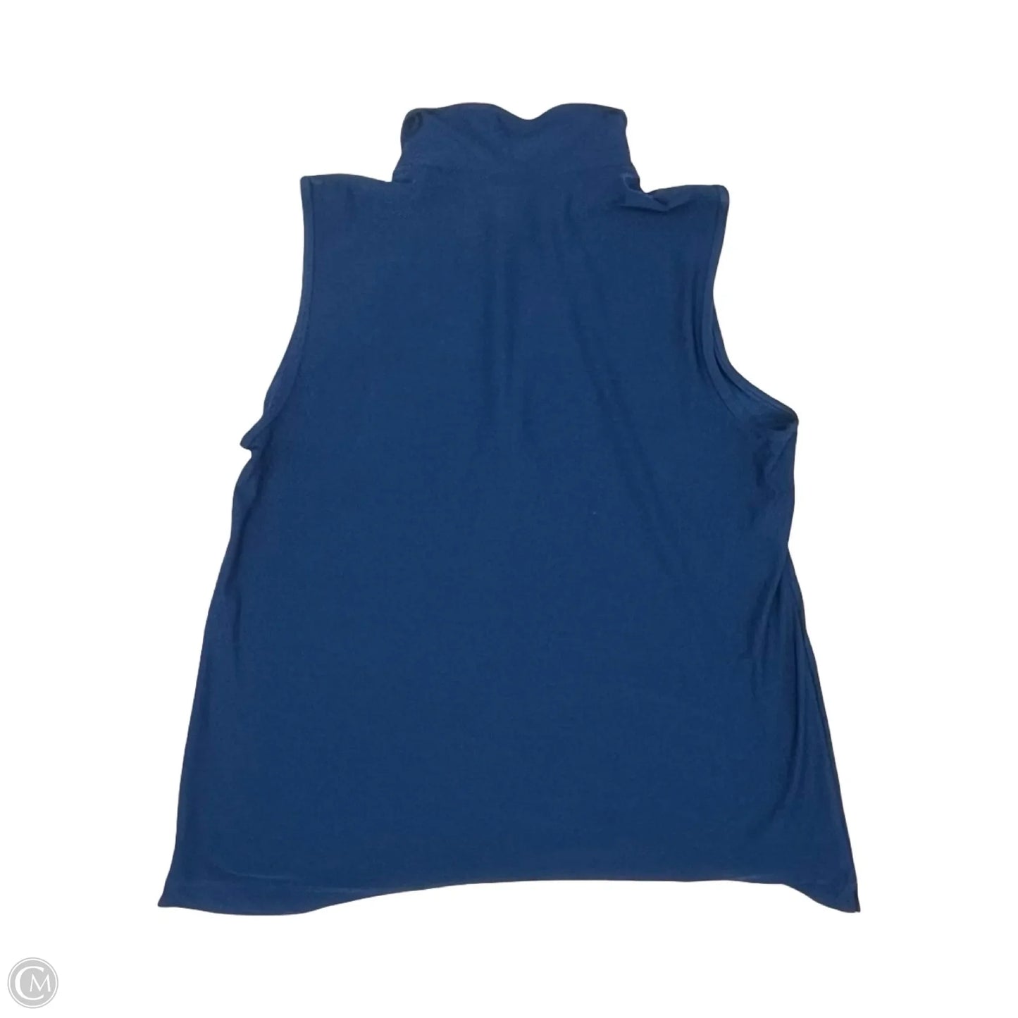 Blouse Sleeveless By Croft And Barrow In Blue, Size: L