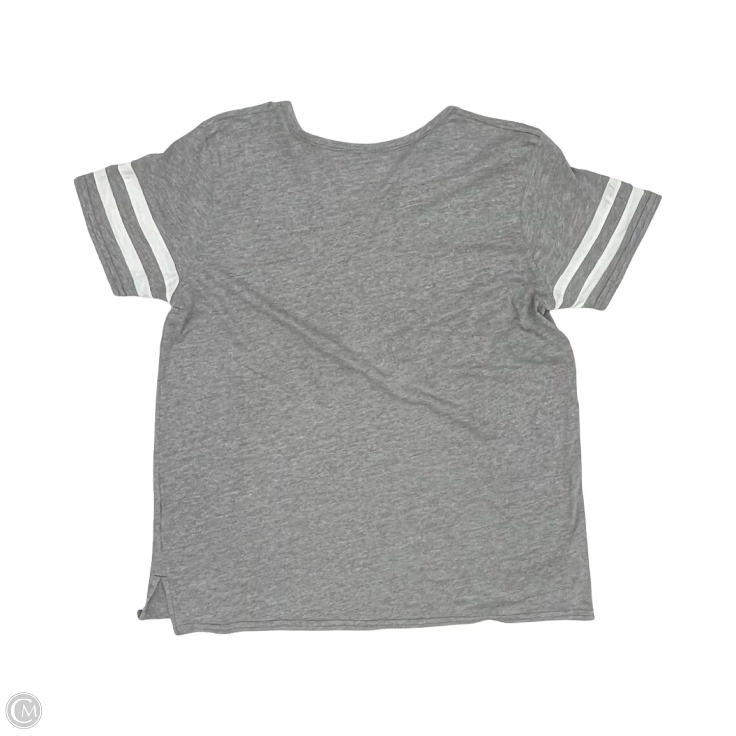 Athletic Top Short Sleeve By Majestic In Grey, Size: L