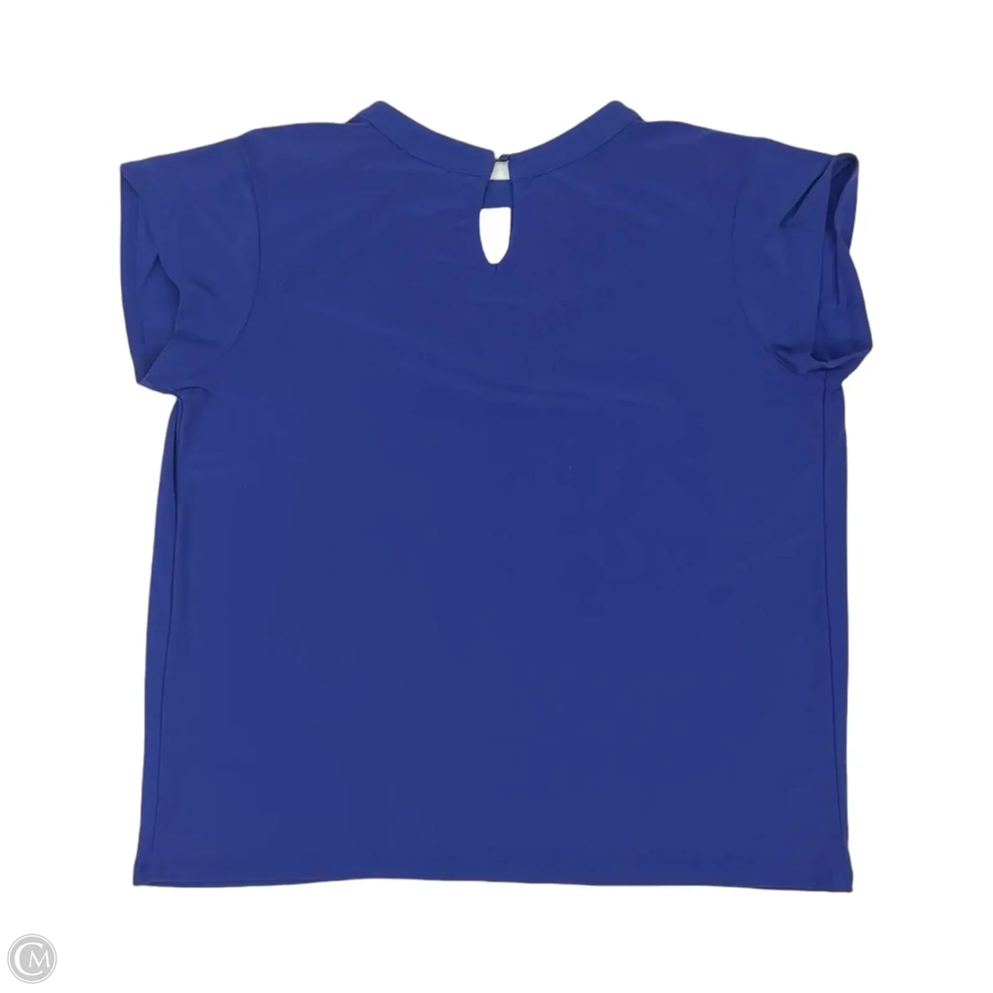 Blouse Short Sleeve By Halogen In Blue, Size: M