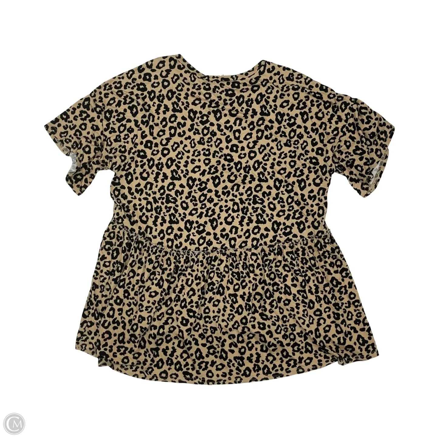 Top Short Sleeve By Clothes Mentor In Animal Print, Size: Xl
