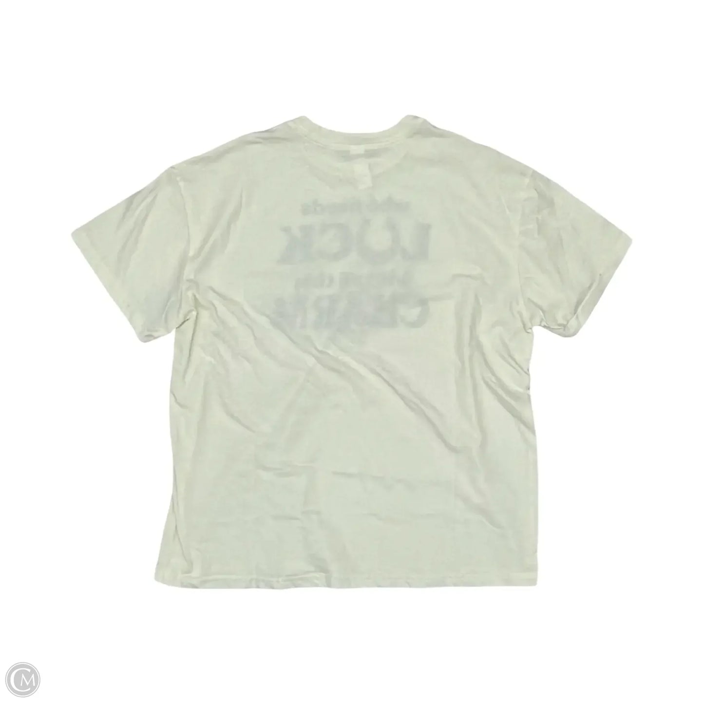 Top Short Sleeve By Clothes Mentor In Cream & Green, Size: M