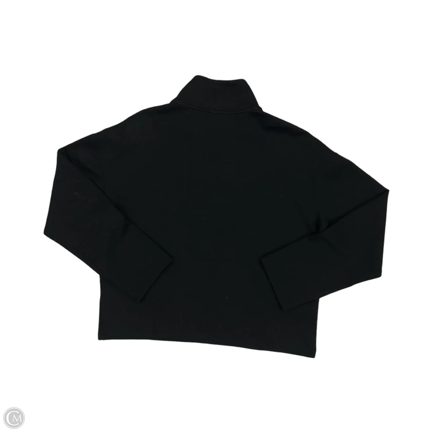 Athletic Top Long Sleeve Collar By Te Verde In Black, Size: S