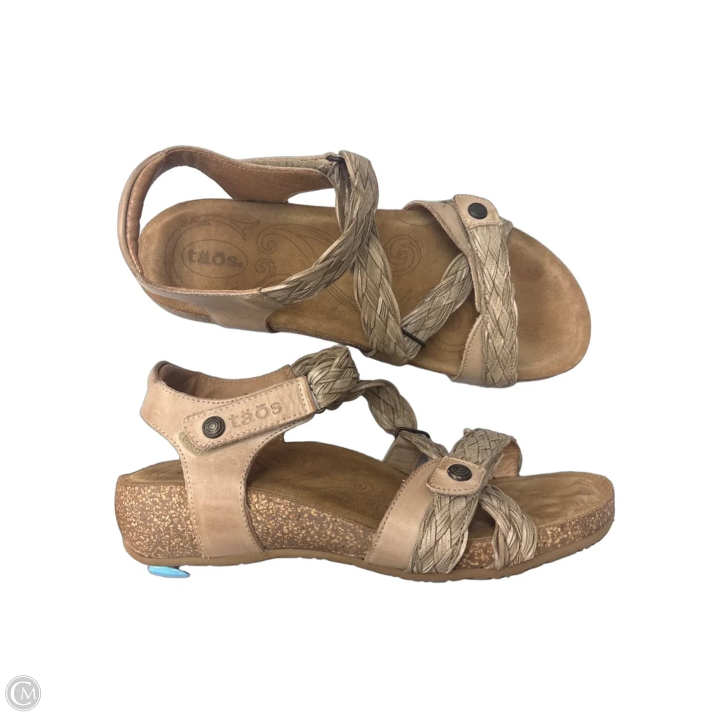 Sandals Heels Wedge By Taos In Tan, Size: 7.5