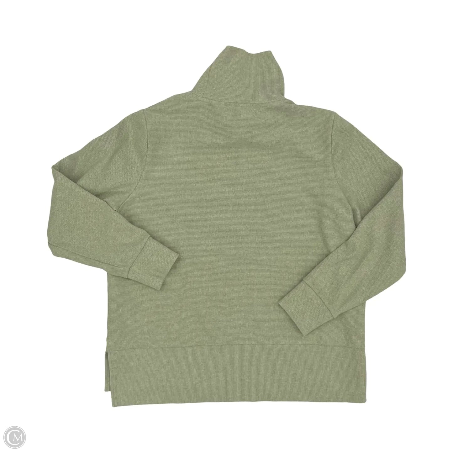 Athletic Top Long Sleeve Collar By Mpg In Green, Size: L