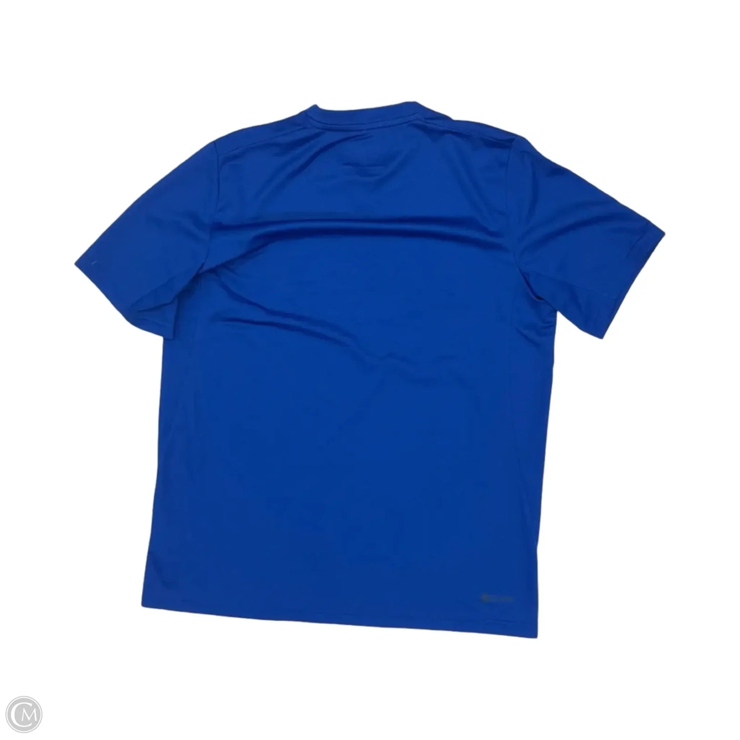 Athletic Top Short Sleeve By Adidas In Blue & Red, Size: M