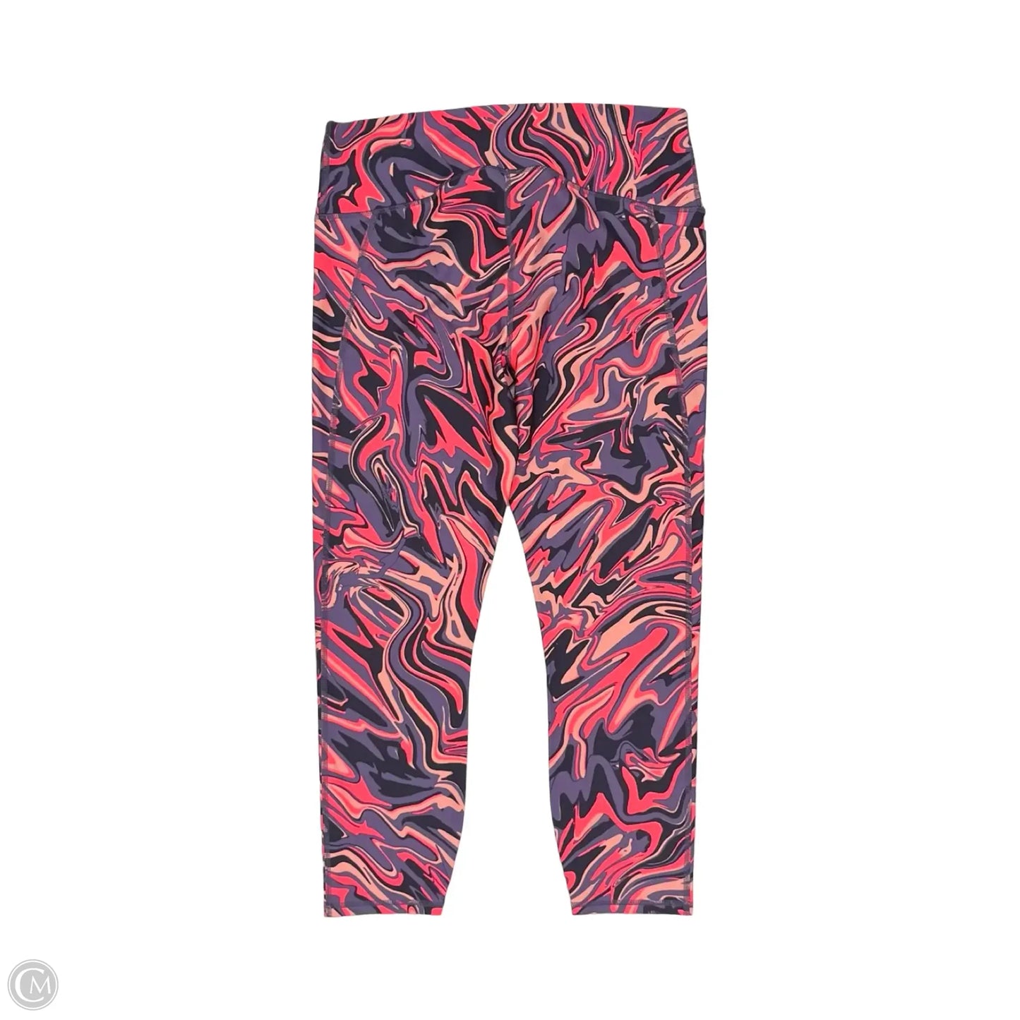 Athletic Leggings By Under Armour In Pink & Purple, Size: Xl