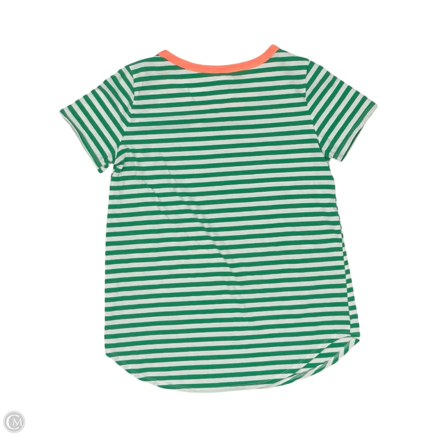 Top Short Sleeve By 7th Ray In Green & White, Size: S