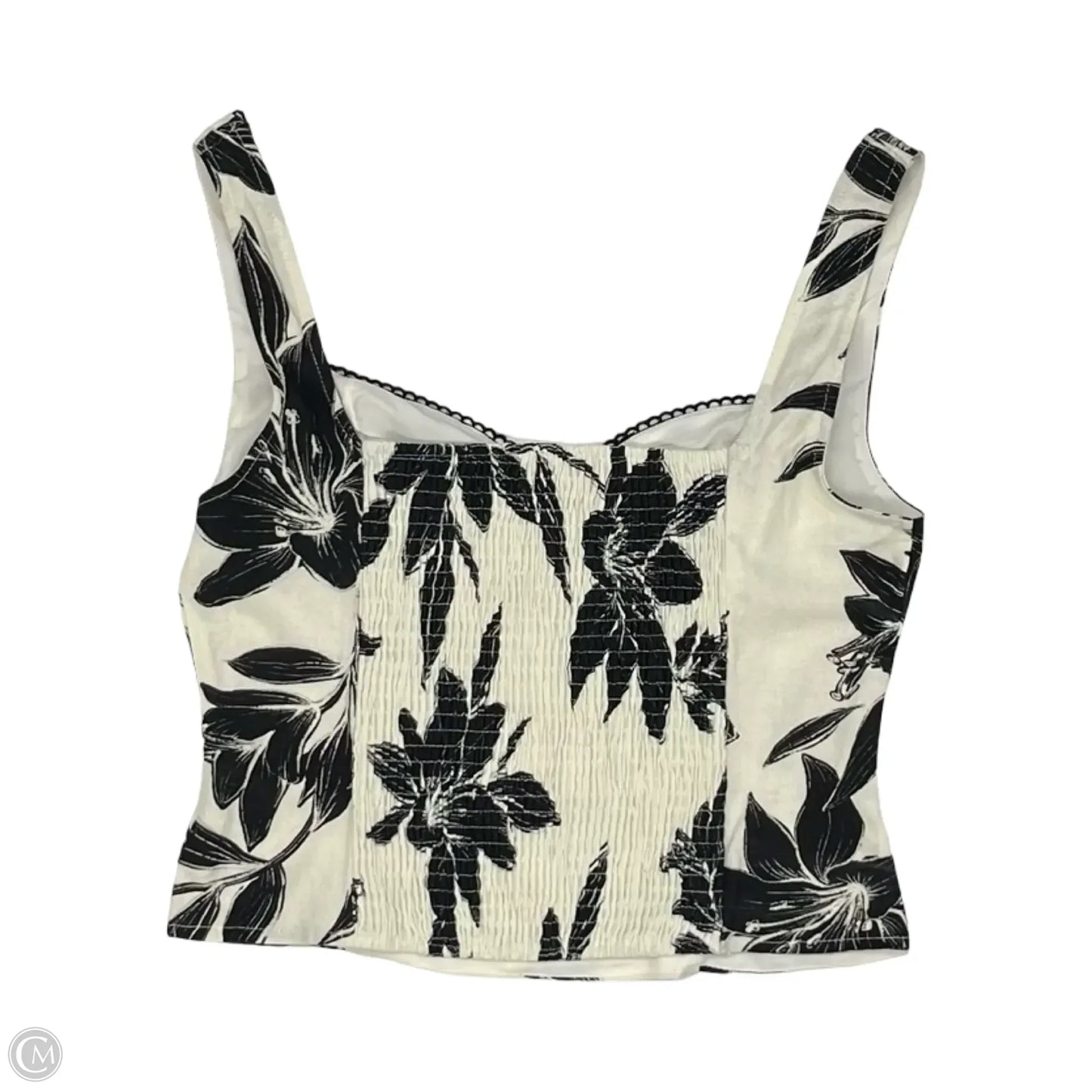 Top Sleeveless By Cmf In Black & White, Size: L