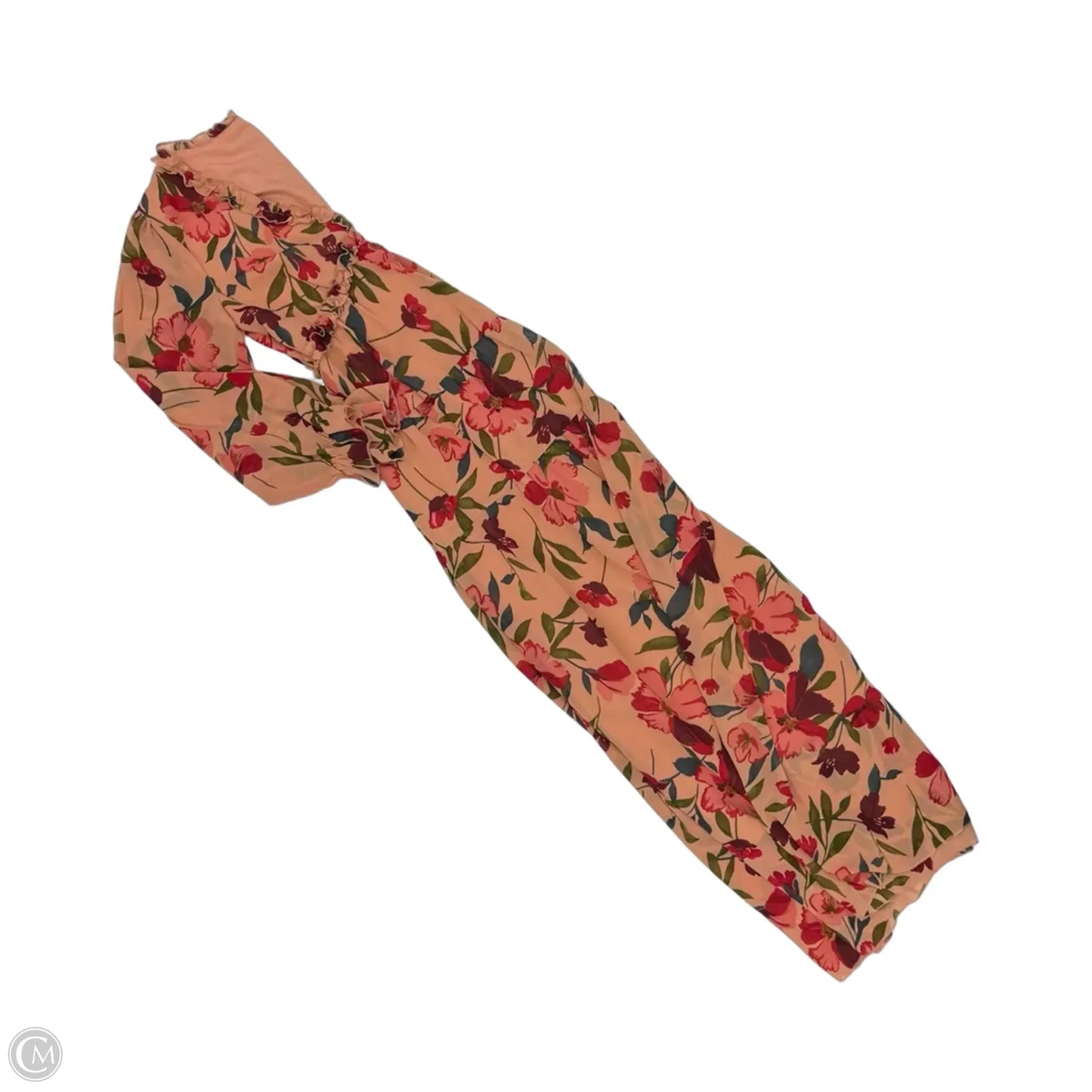 Dress Party Long By Clothes Mentor In Orange & Red, Size: S