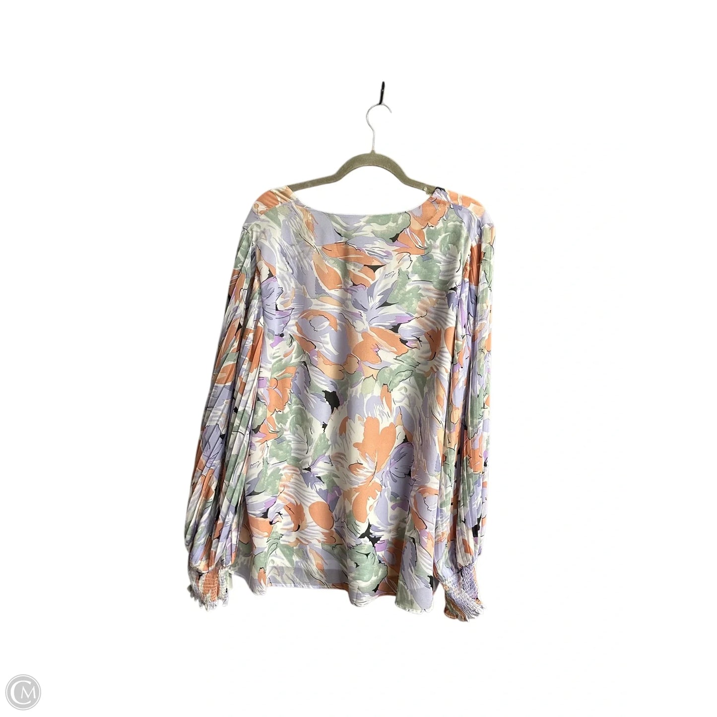 Top Long Sleeve By Entro In Floral Print, Size: Xl