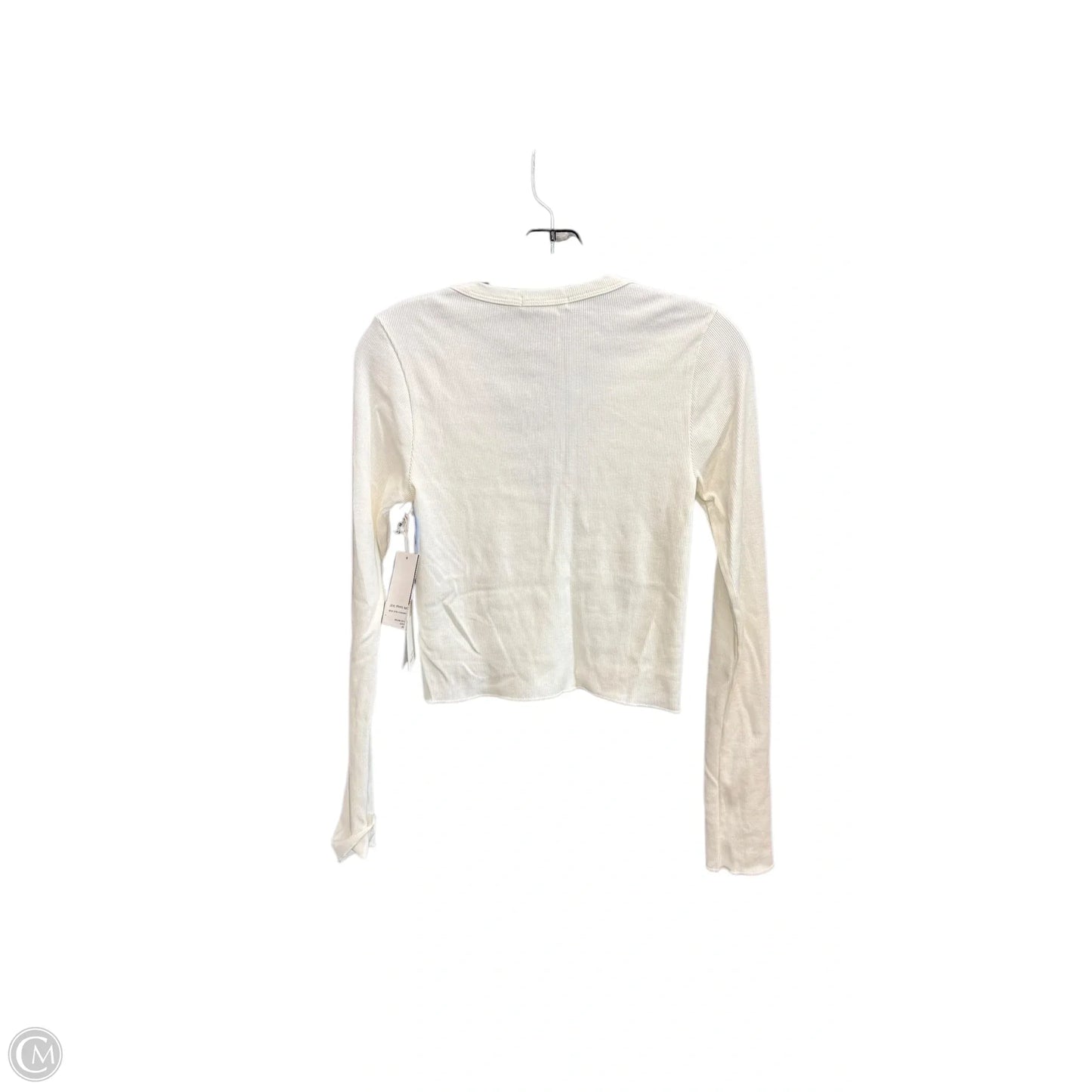 Top Long Sleeve By Good American In White, Size: S