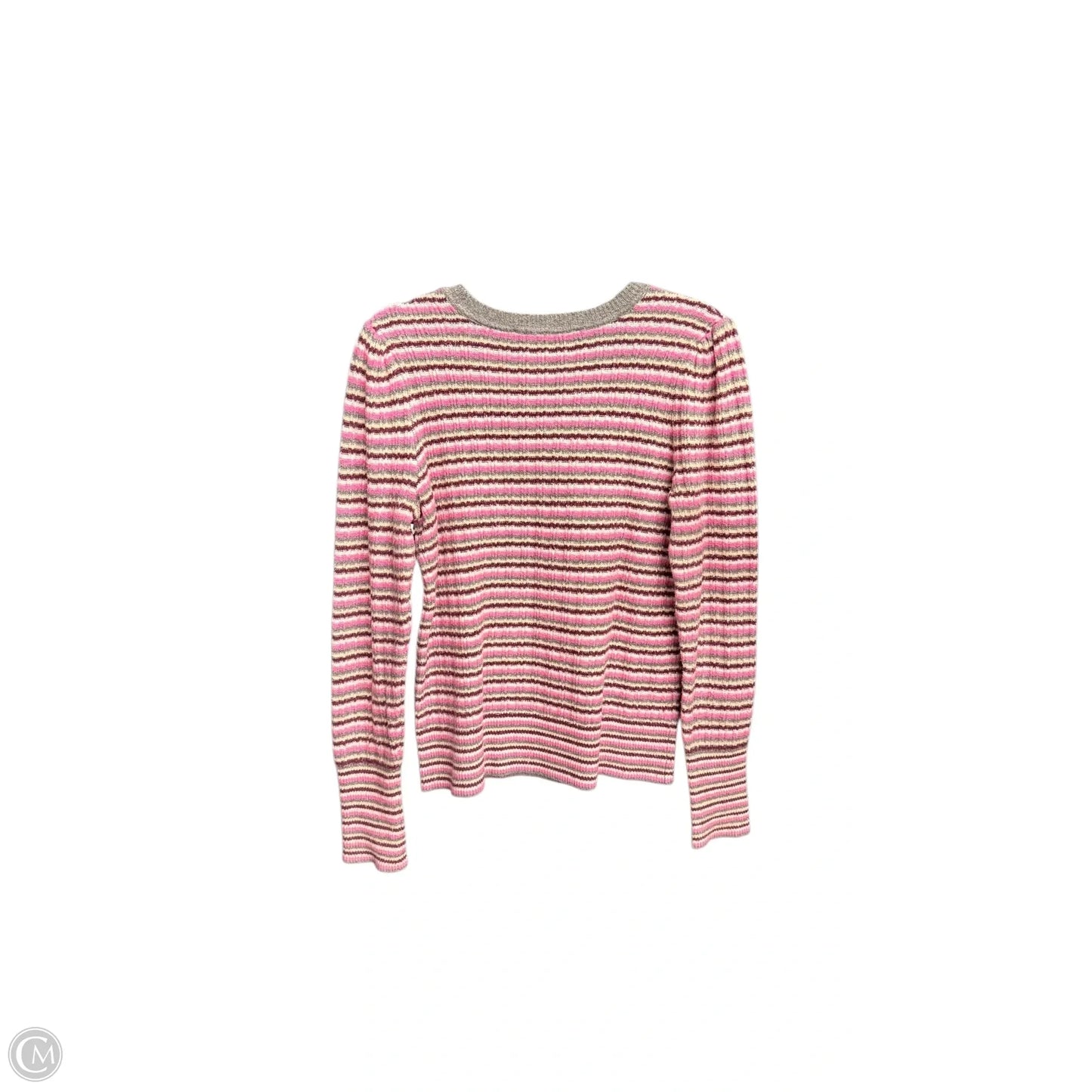Top Long Sleeve By Loft In Striped Pattern, Size: M