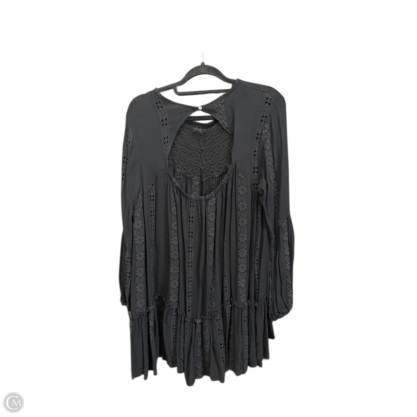 Tunic Long Sleeve By Free People In Black, Size: L