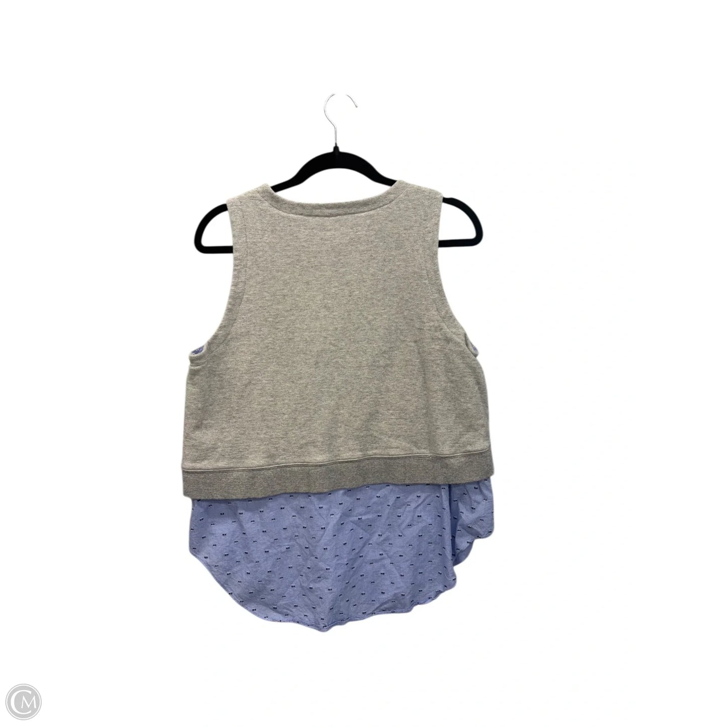 Blouse Designer By Derek Lam In Blue & Grey, Size: M