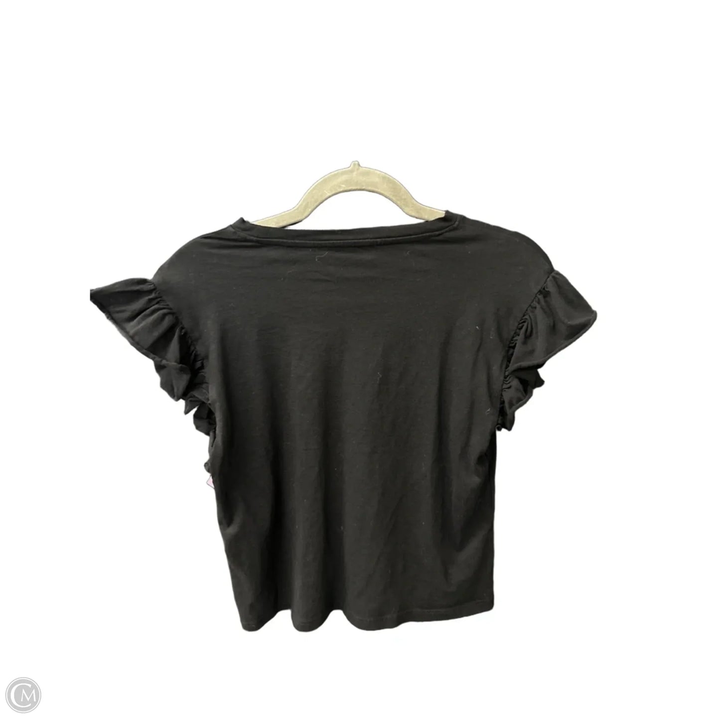 Top Short Sleeve By Zara In Black, Size: S
