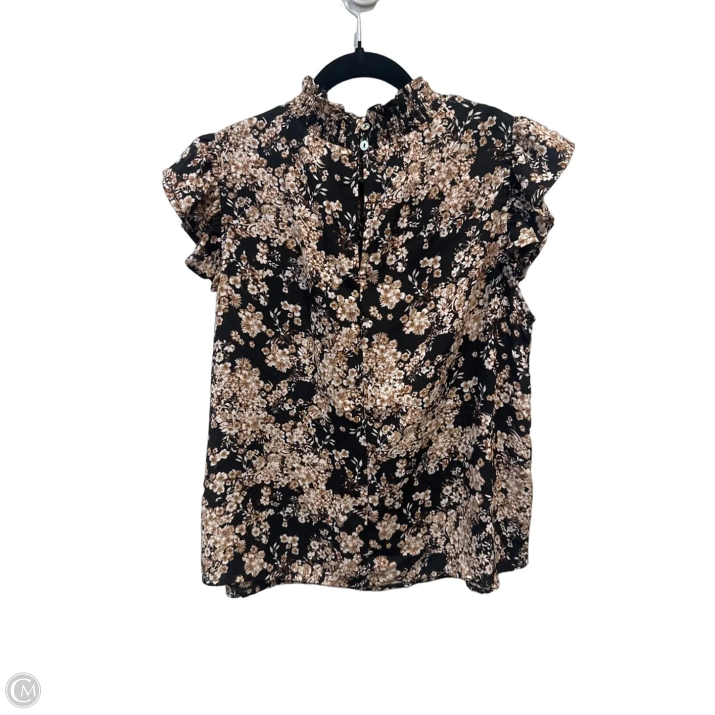 Top Sleeveless By Voy In Black & Tan, Size: S