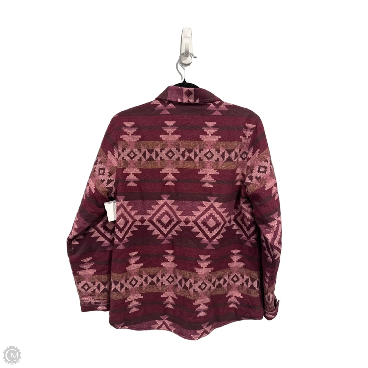 Jacket Shirt By Ariat In Purple & Red, Size: M