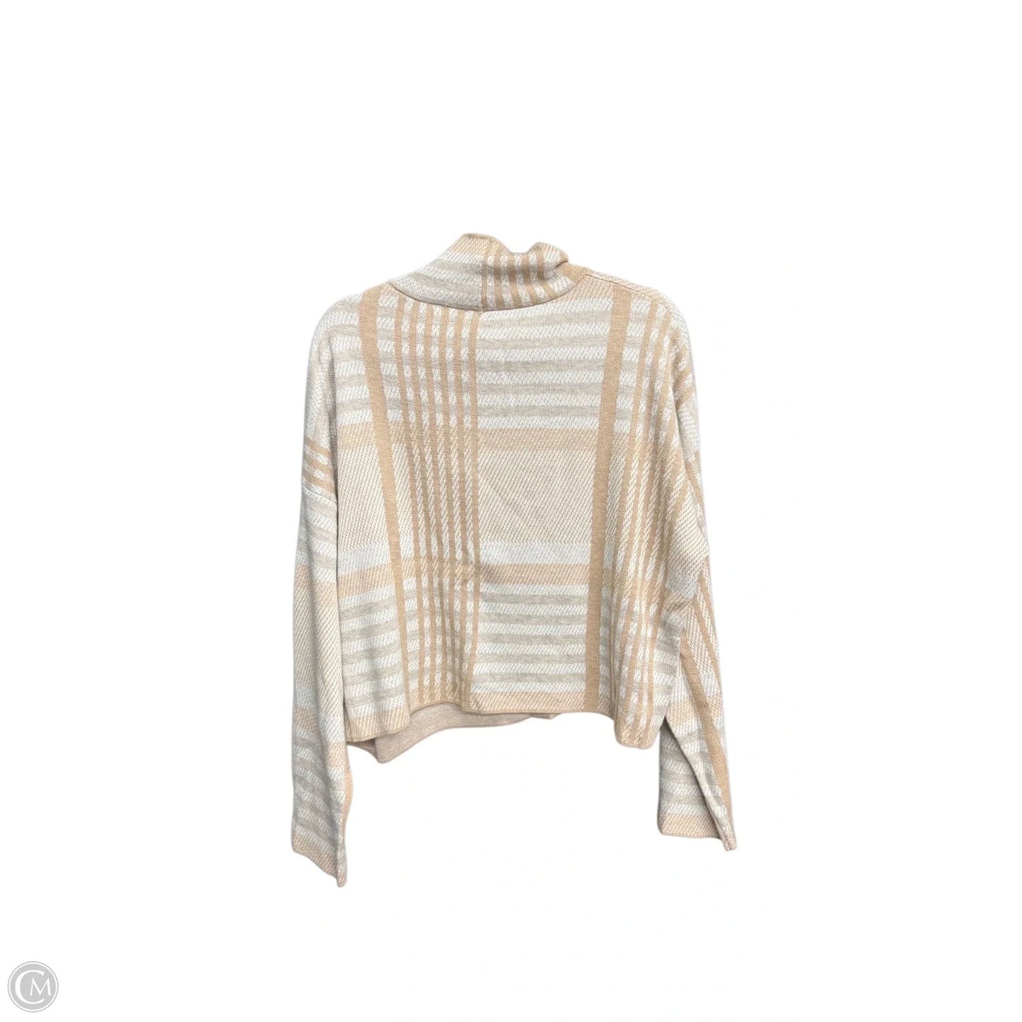 Sweater By Elie Tahari In Brown & Cream, Size: L