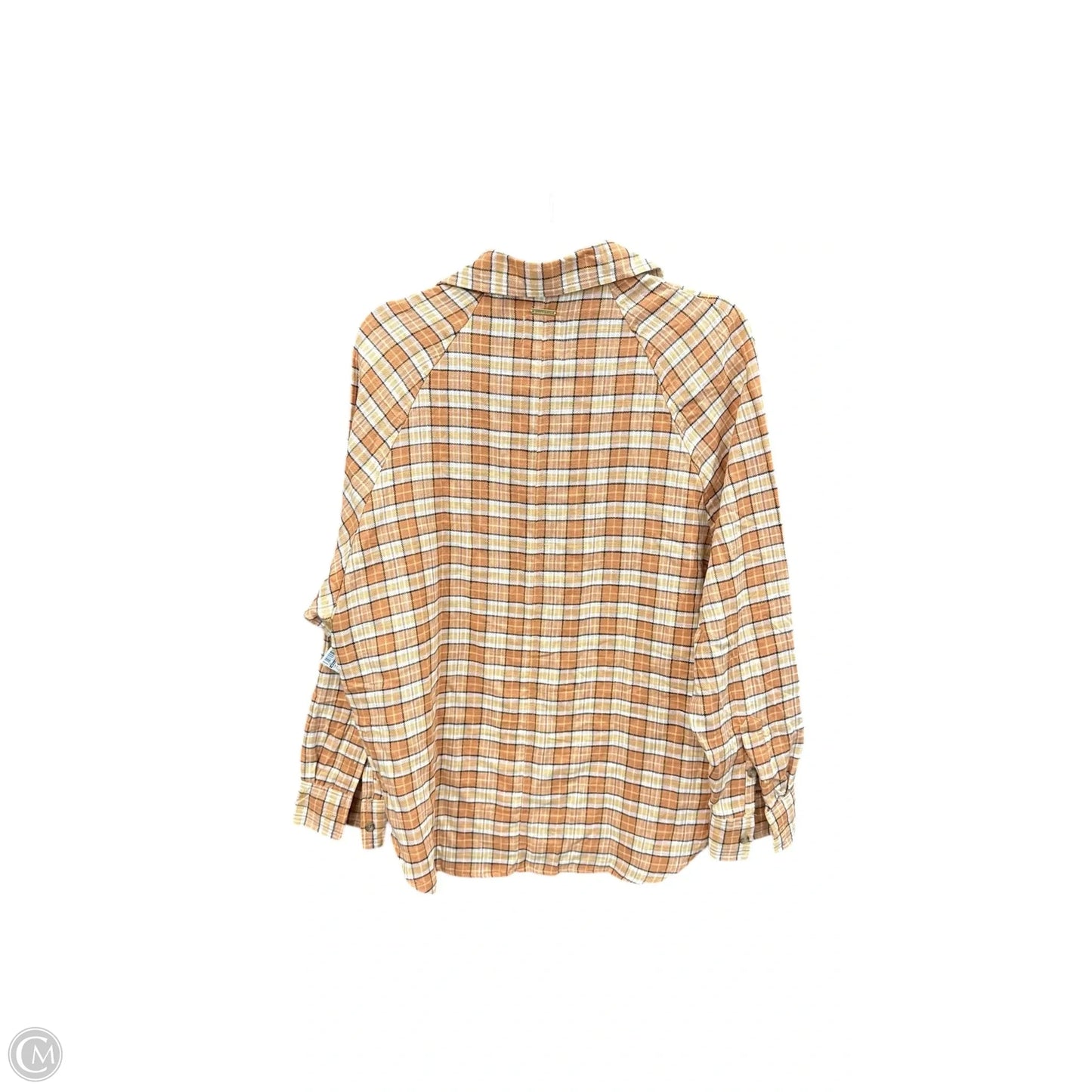 Top Long Sleeve By Billabong In Checkered Pattern, Size: M