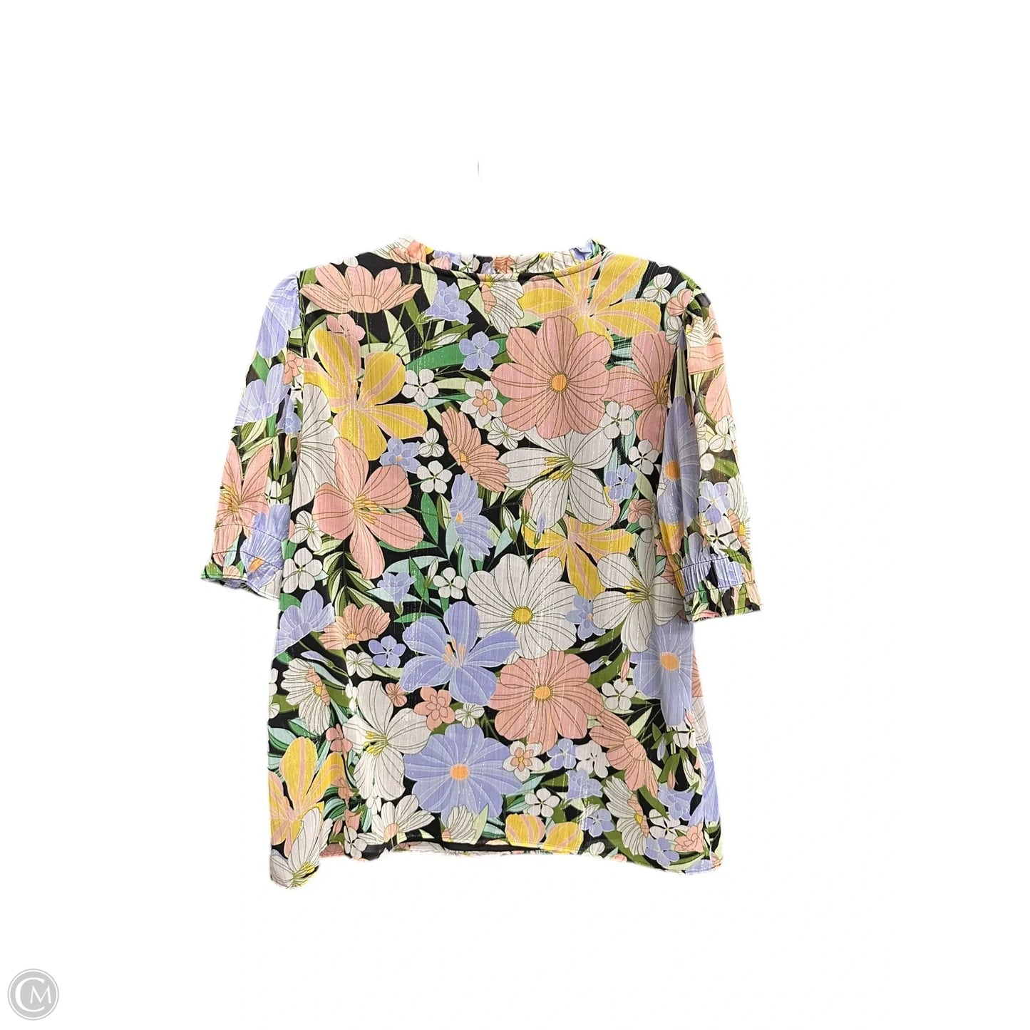 Top Short Sleeve By Sugar Lips In Floral Print, Size: M