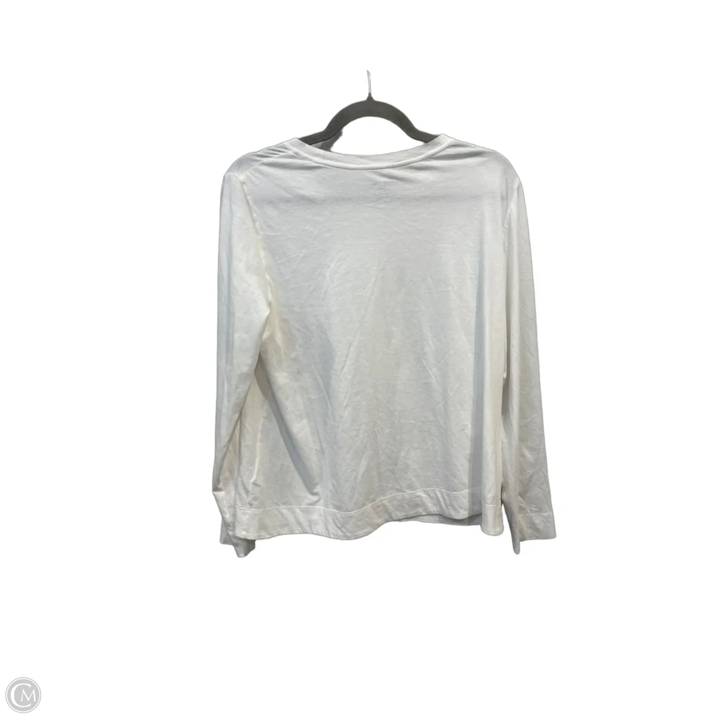 Top Long Sleeve Designer By Lafayette 148 In White, Size: L