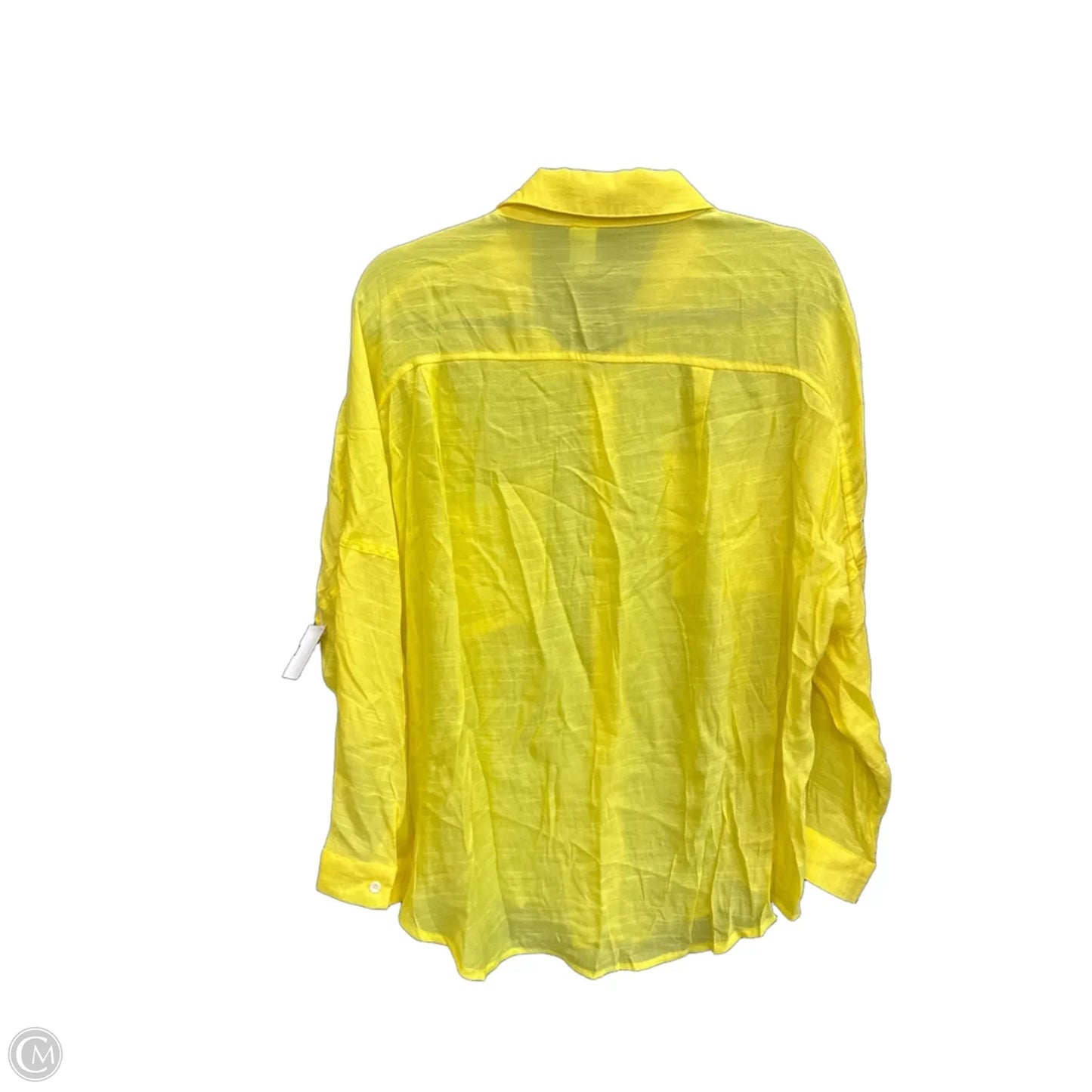 Top Long Sleeve By Flawless In Yellow, Size: M
