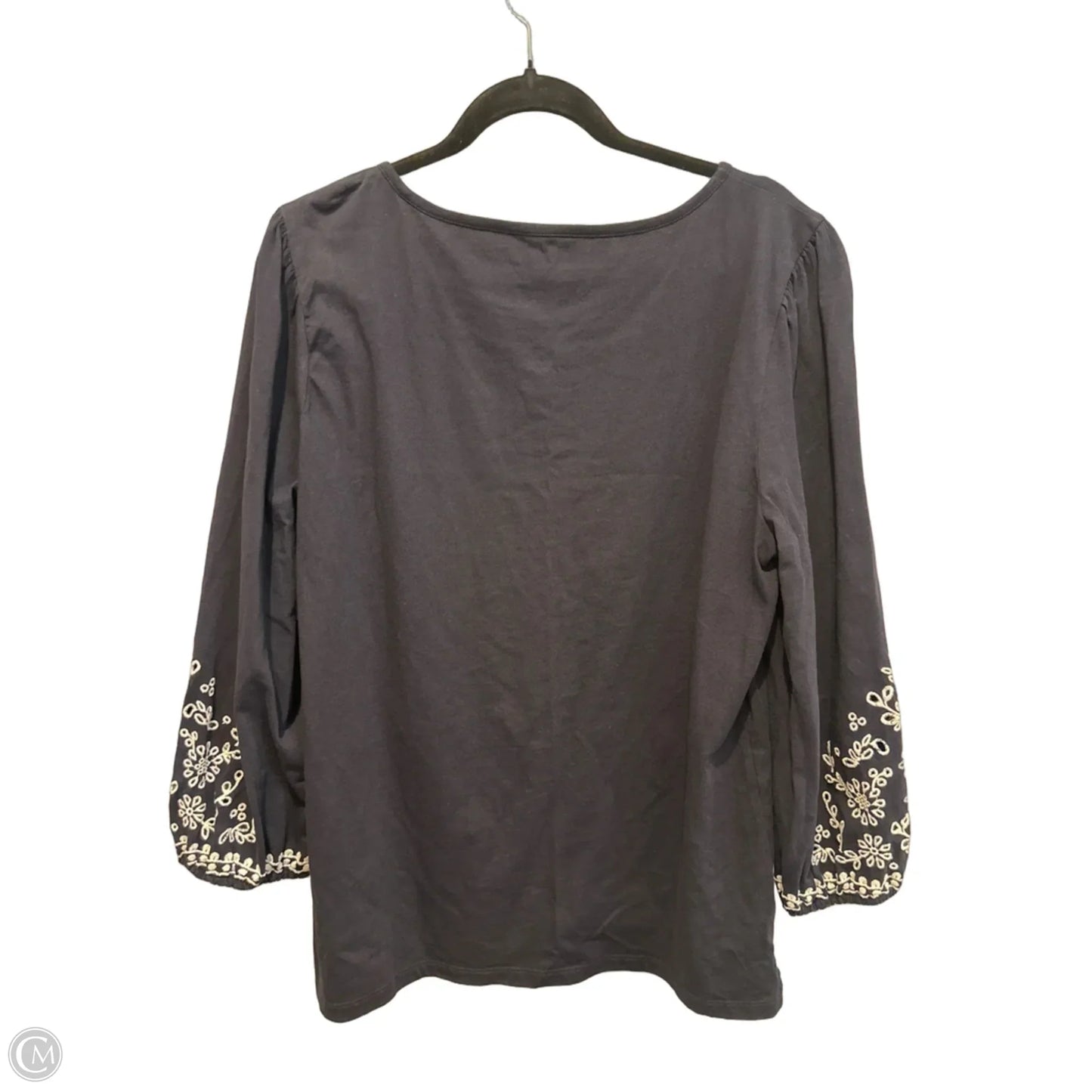 Top Long Sleeve By Talbots In Navy, Size: Xl