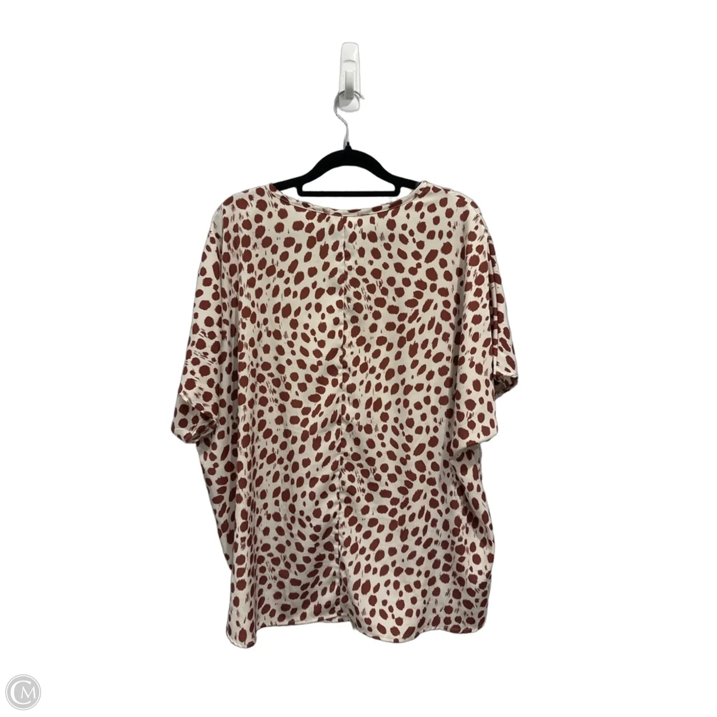 Top Short Sleeve By Entro In Animal Print, Size: L