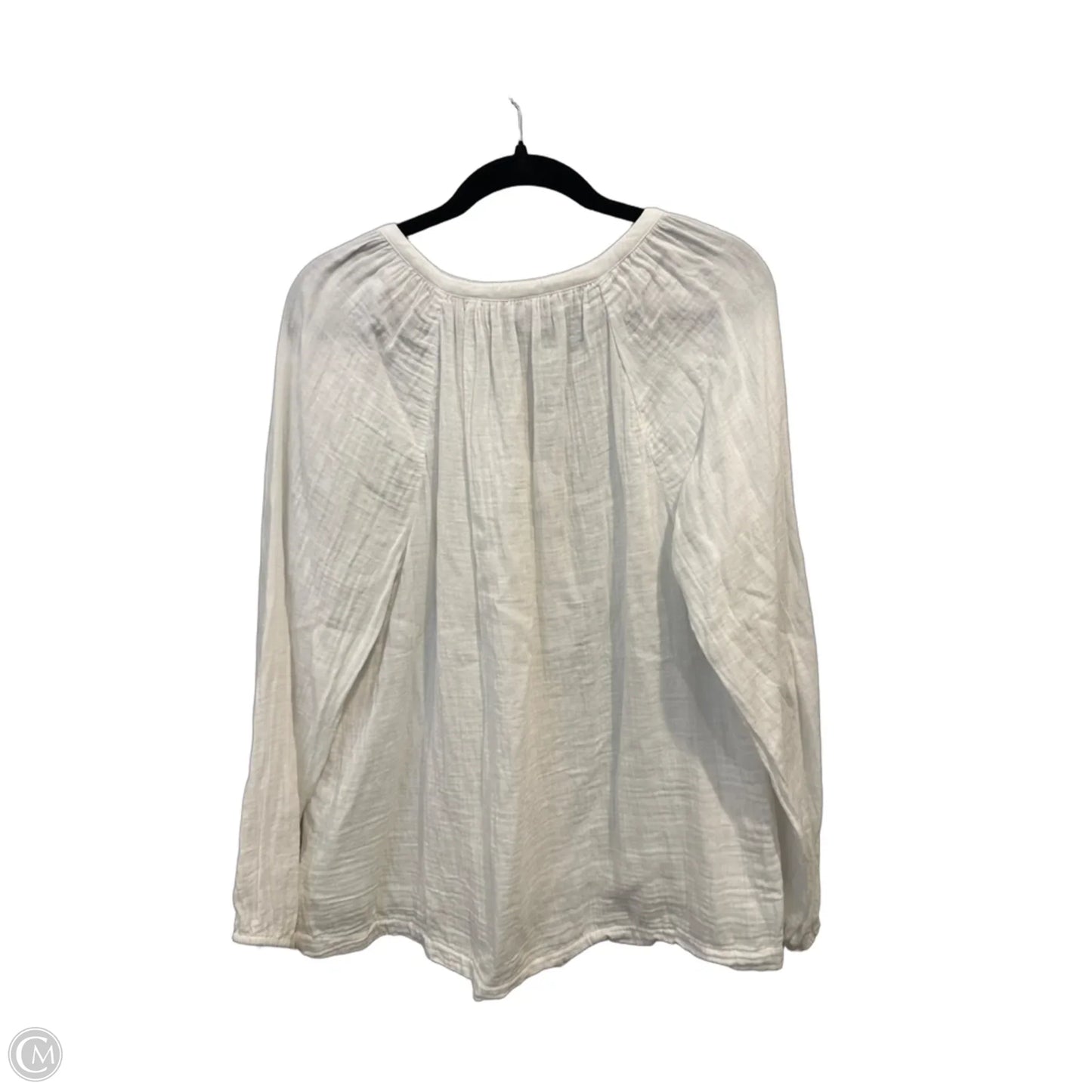 Top Long Sleeve By Old Navy In White, Size: L