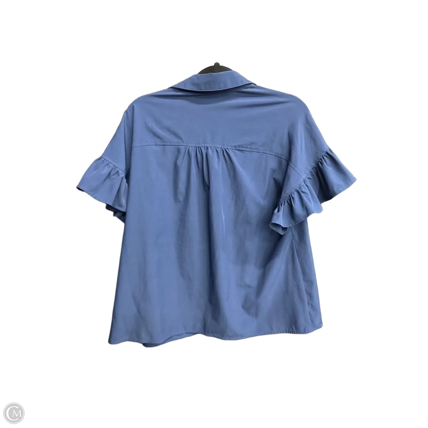 Blouse Short Sleeve By Entro In Navy, Size: M