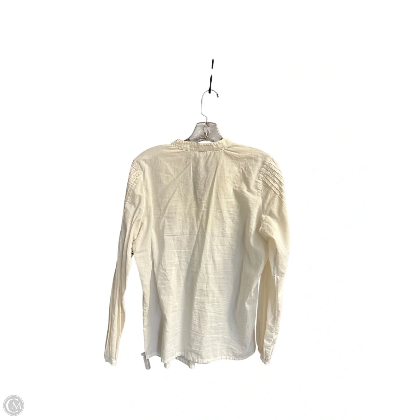 Top Long Sleeve By Izod In White, Size: M
