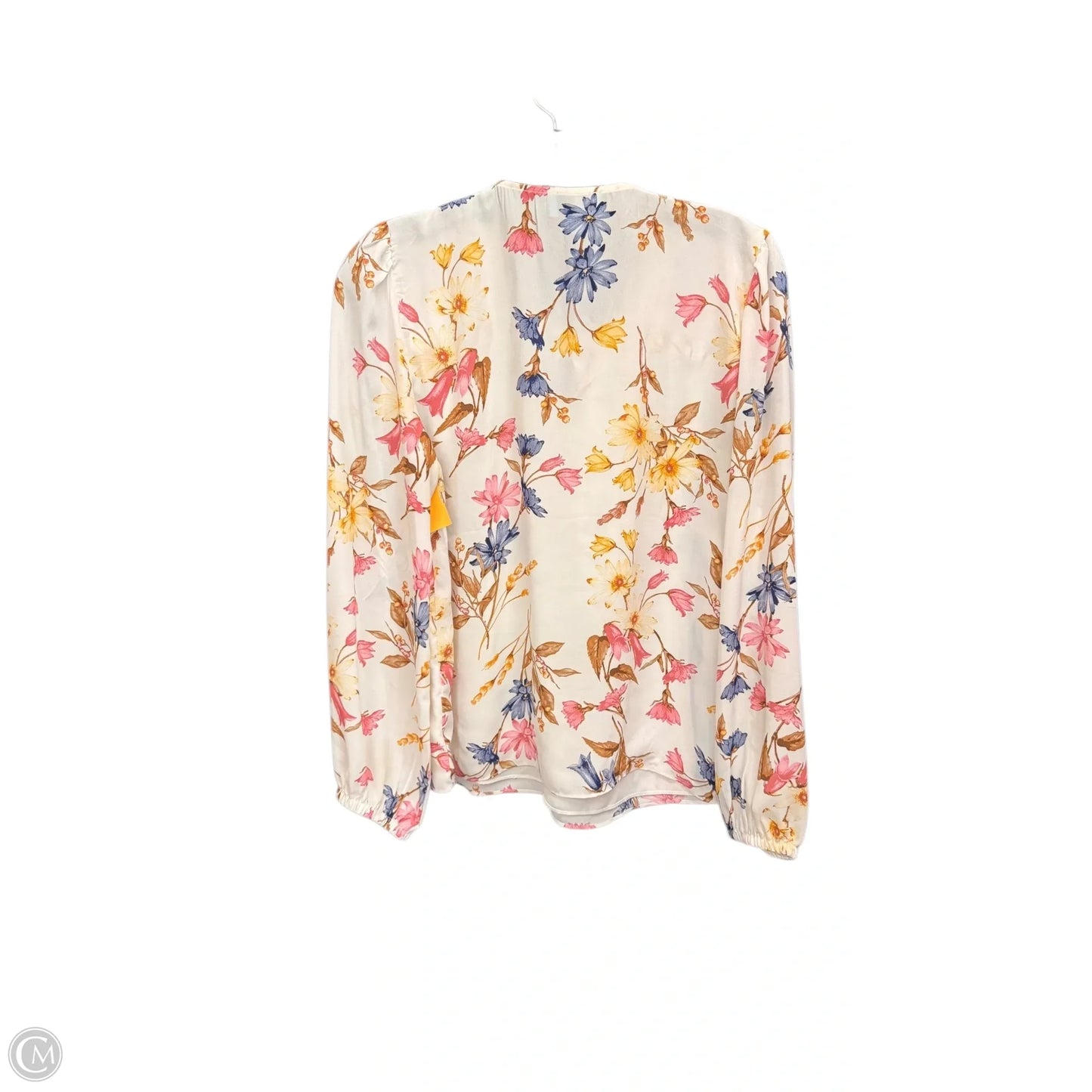 Top Long Sleeve By Cece In White, Size: S
