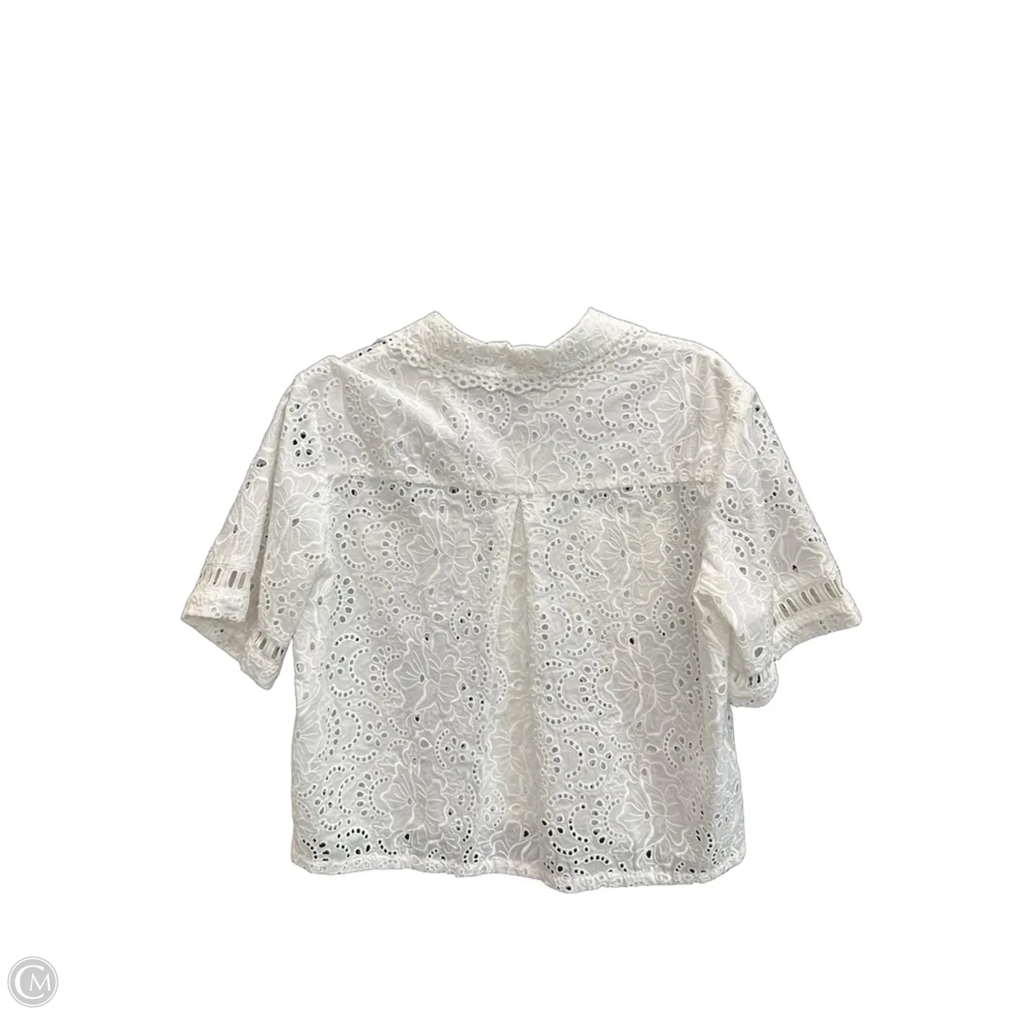 Top Short Sleeve By Clothes Mentor In White, Size: S