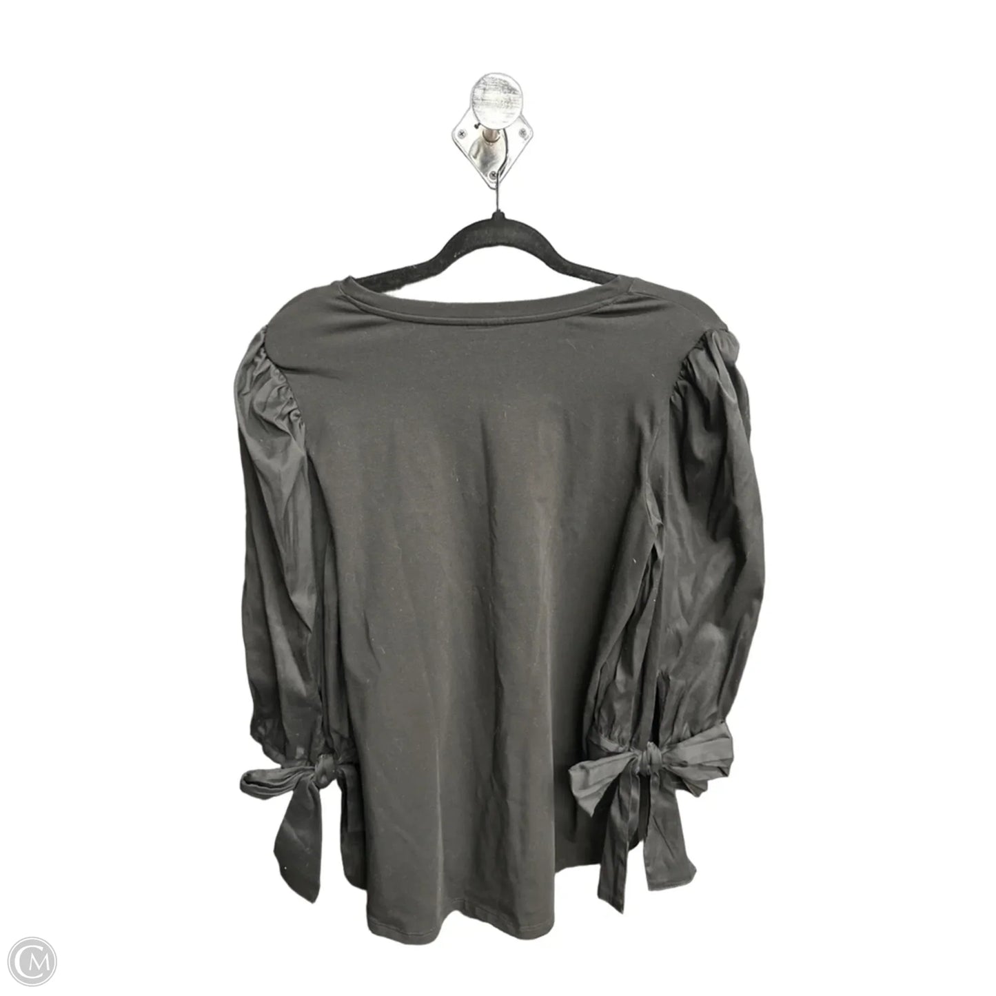 Top 3/4 Sleeve By Chicos In Black, Size: M